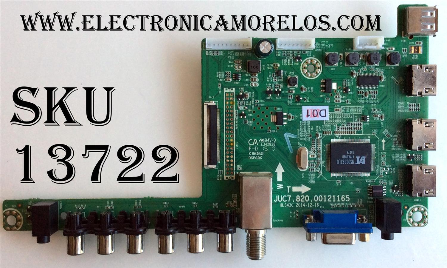 MAIN / HITACHI 999A5D / JUC7.820.00121165 / MODELO LE55A6R9 / PANEL C550F14-E6-H	