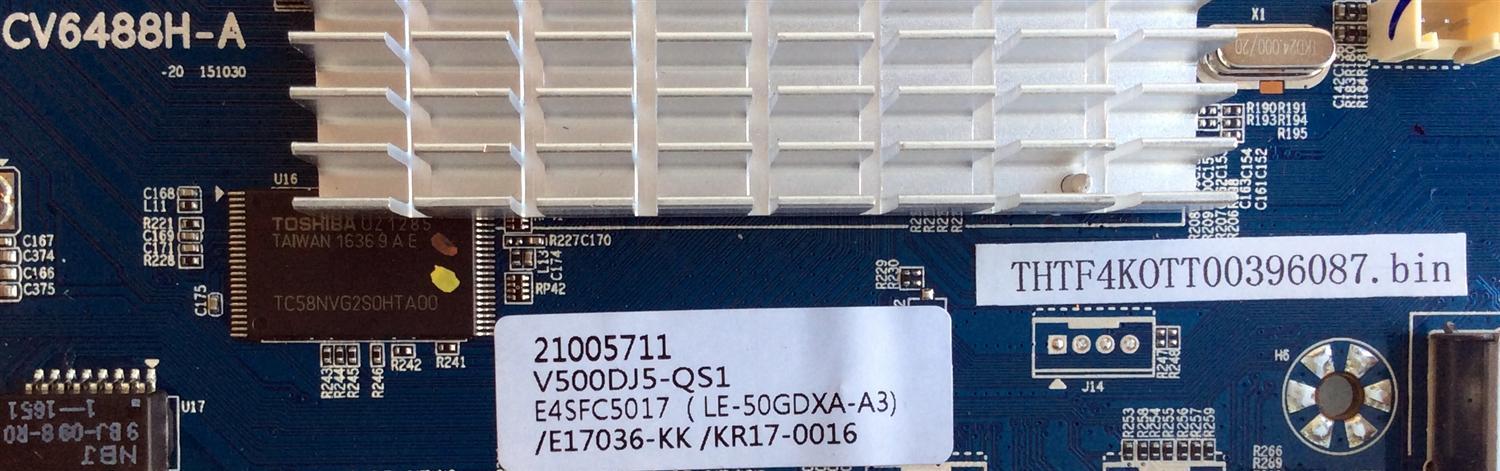 MAIN / ELEMENT 73H034 / 21005711 / E4SFC5017 / LE-50GDXA-A3 / E17036-KK  / DISPLAY V500DJ5-QS1 / MODELO ELSFC5017	 - Imagen 2