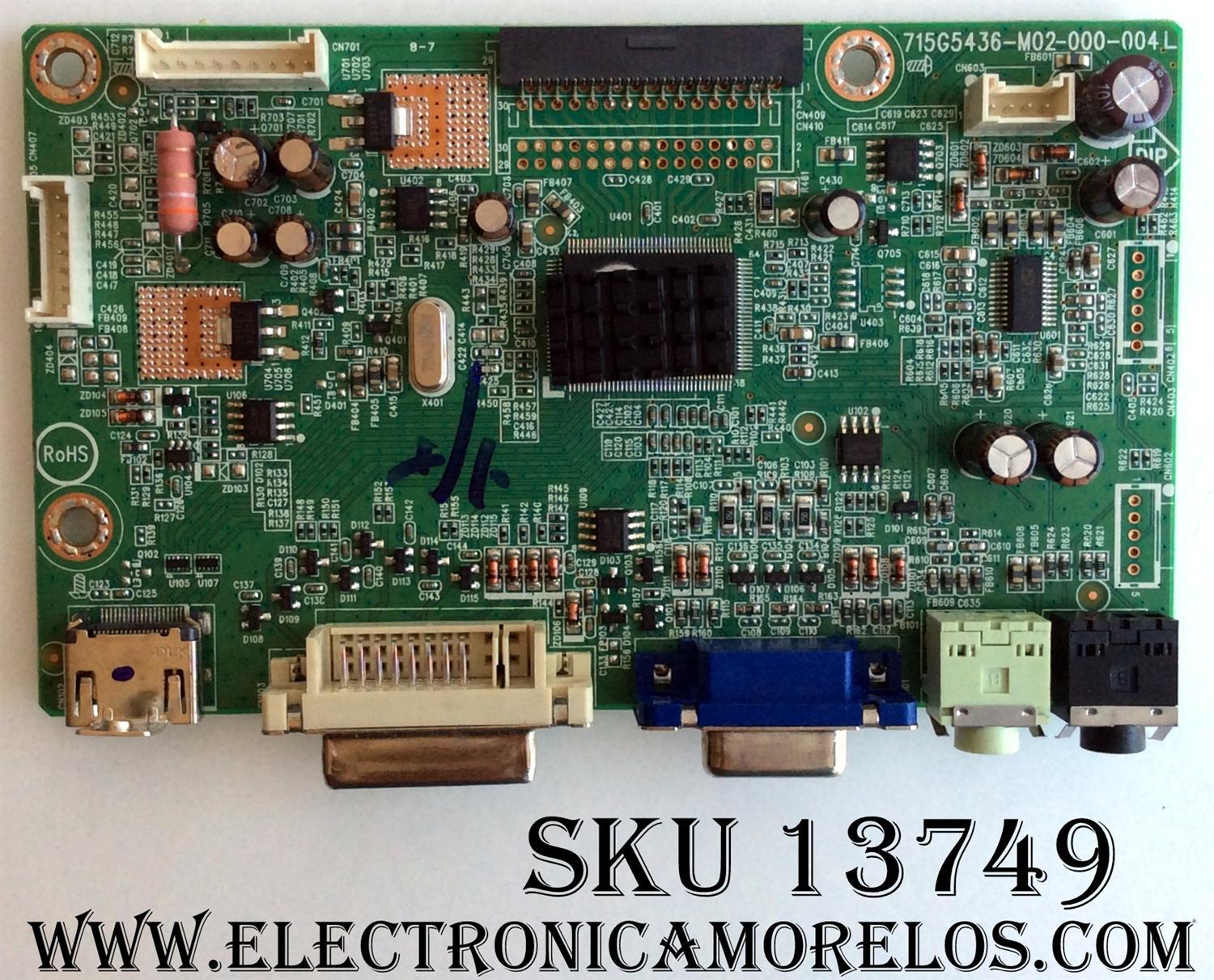 MAIN / HP FFCB0HP0060000 / 715G5436-M02-000-004L / MODELO HP 27WM MONITOR	
