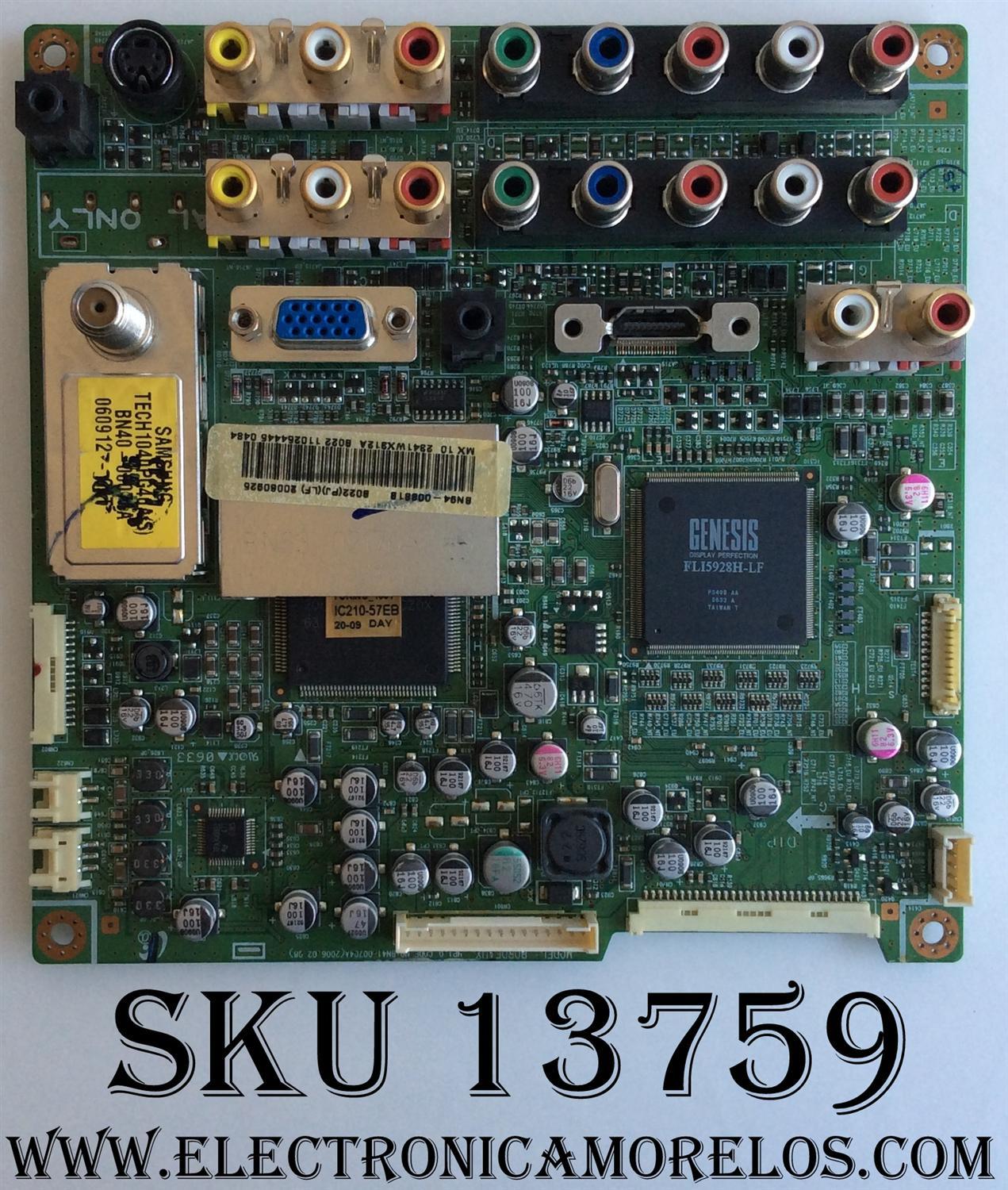 MAIN / SAMSUNG BN94-00081B / BN41-00704A / BN97-00958A / MODELO LNS2341WX/XAA / PANEL LTA230W1-L12	
