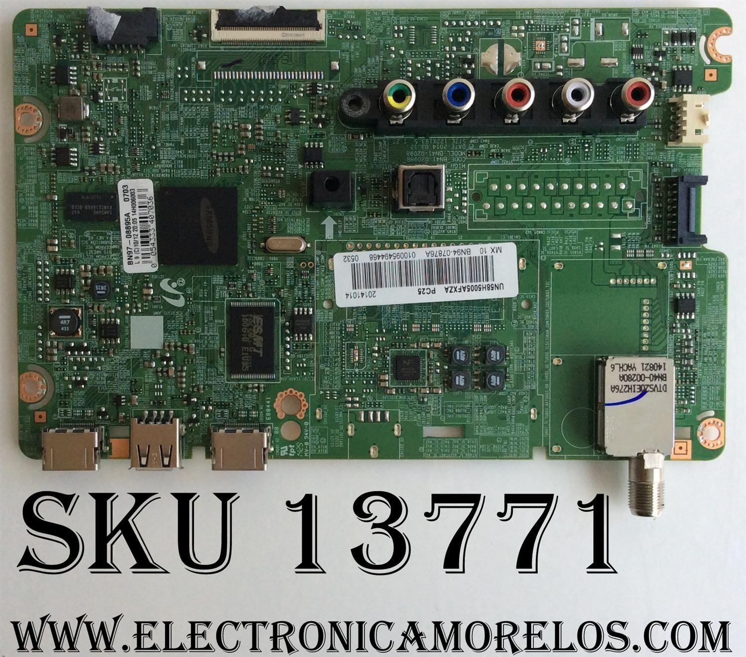 MAIN / SAMSUNG BN94-07876A / BN97-08895A / BN41-02098B / MODELO UN58H5005AFXZA IS01 /PANEL CY-HH058BGNV1H	