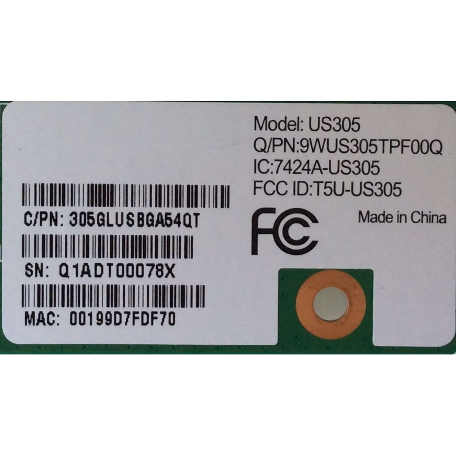 MODULO WI-FI / VIZIO 9WUS305TPF00Q / 790US30503DQ / US305 / 305GLUSBGA54QT / MODELO E551VA LTLPKZAM - Imagen 2