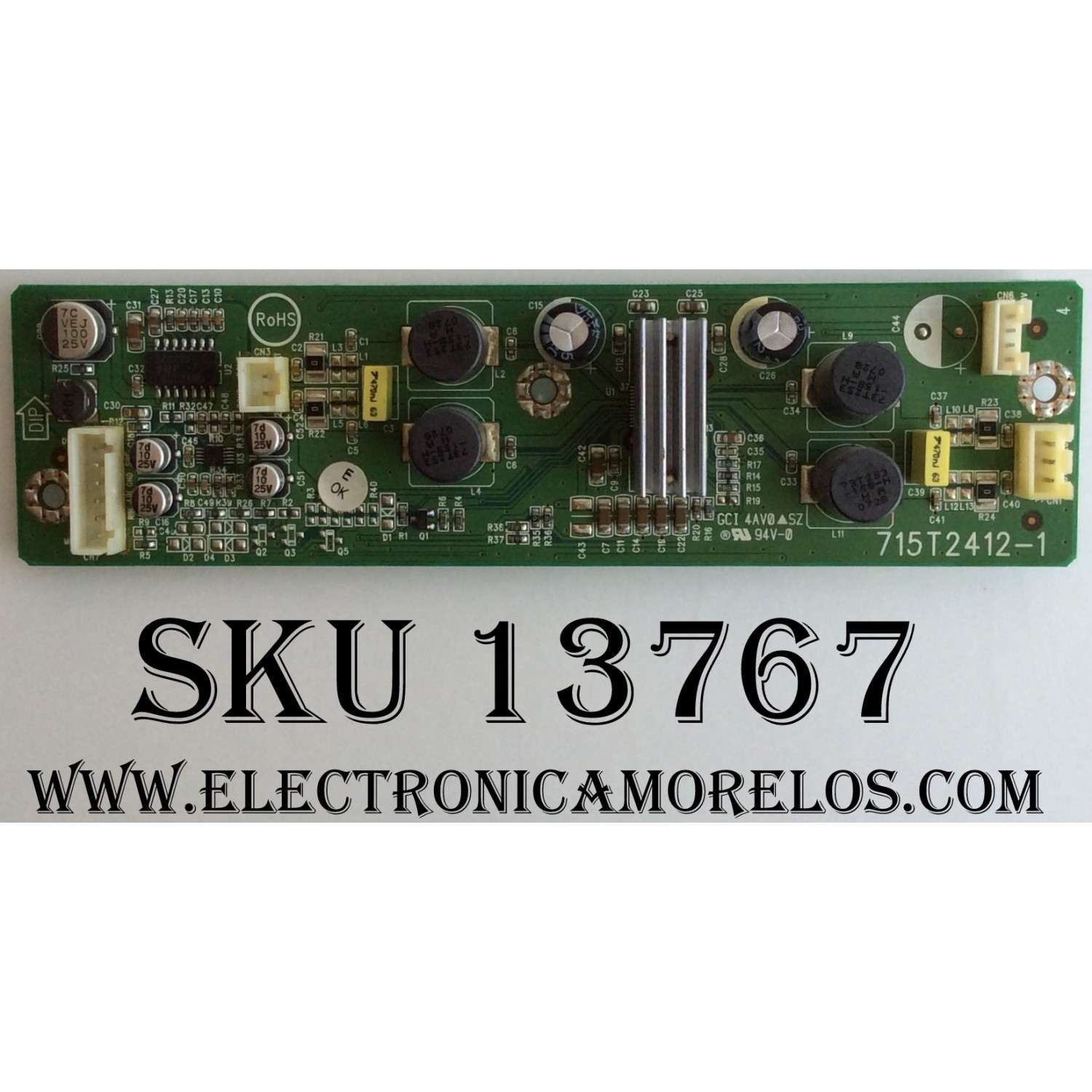 TARJETA DE AUDIO / RCA AUPF7ZA1 / 715T2412-B / MODELO L32WD22 / PANEL V315B1-L01 Rev.C2	