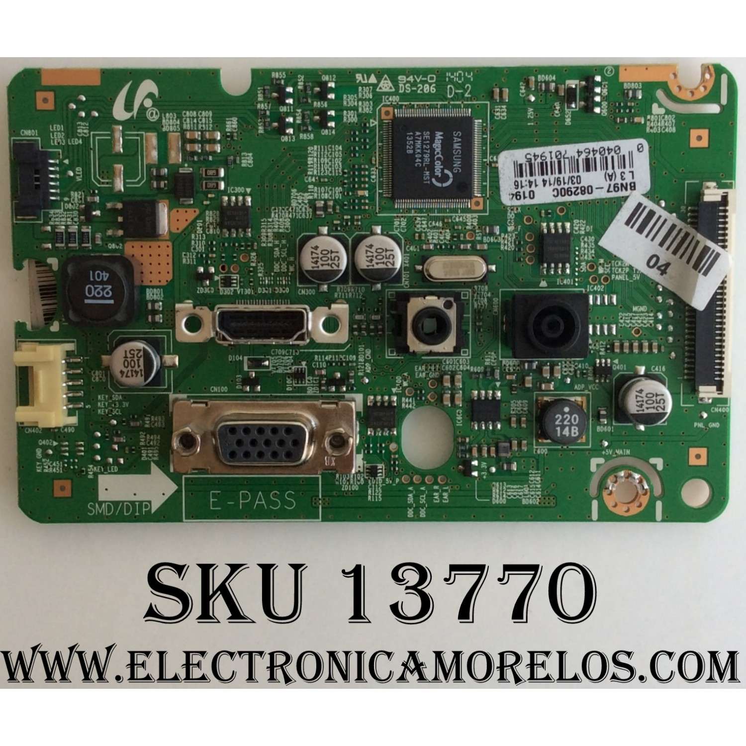 MAIN / SAMSUNG BN94-07379C / BN41-02175A / BN97 - 08290C / PANEL CY-MH270BGLV2H / DISPLAY LSM270HL01-V04 / MODELO LS27D390HSY/ZA VER:SP01 / BN68-01570A-00	