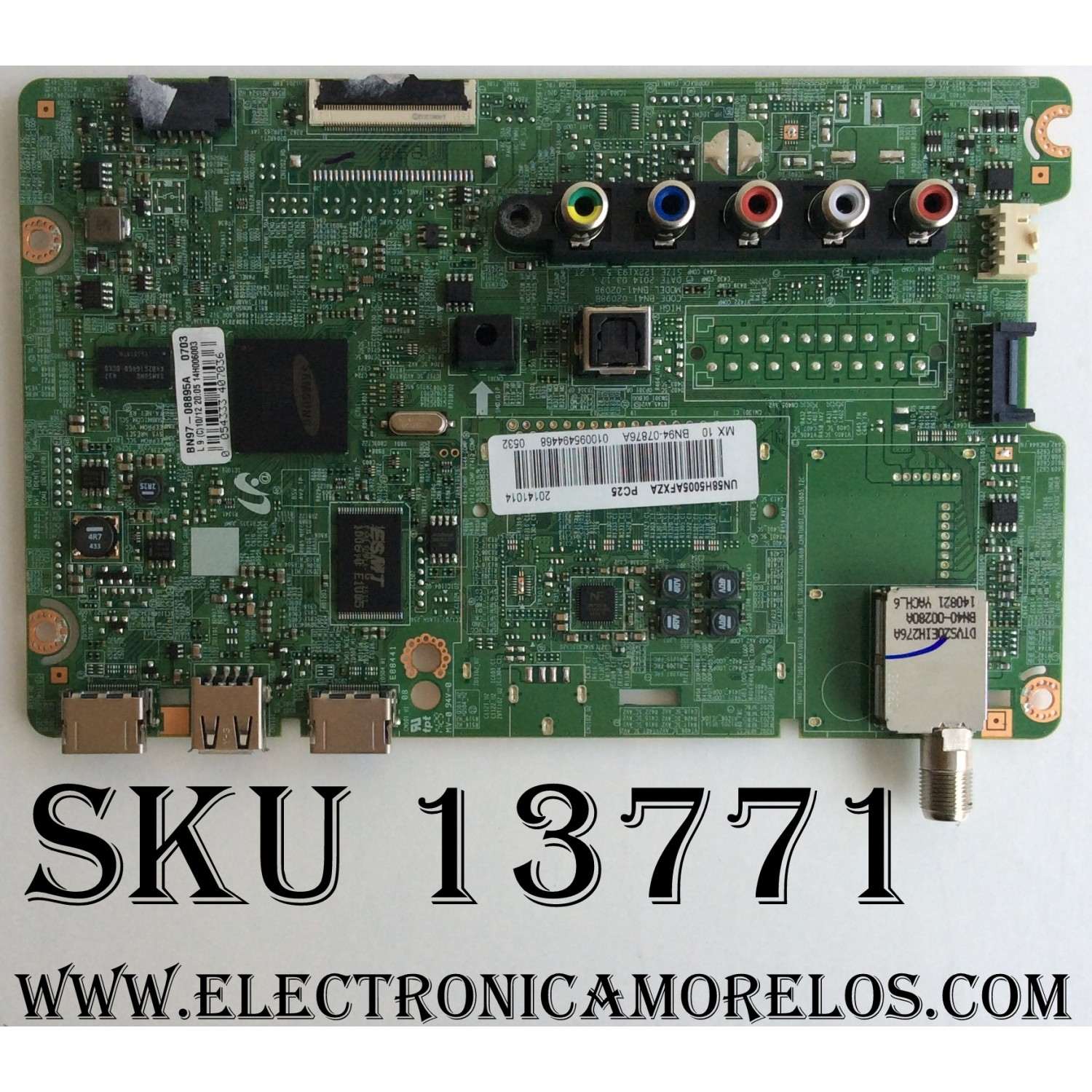 MAIN / SAMSUNG BN94-07876A / BN97-08895A / BN41-02098B / MODELO UN58H5005AFXZA IS01 /PANEL CY-HH058BGNV1H	