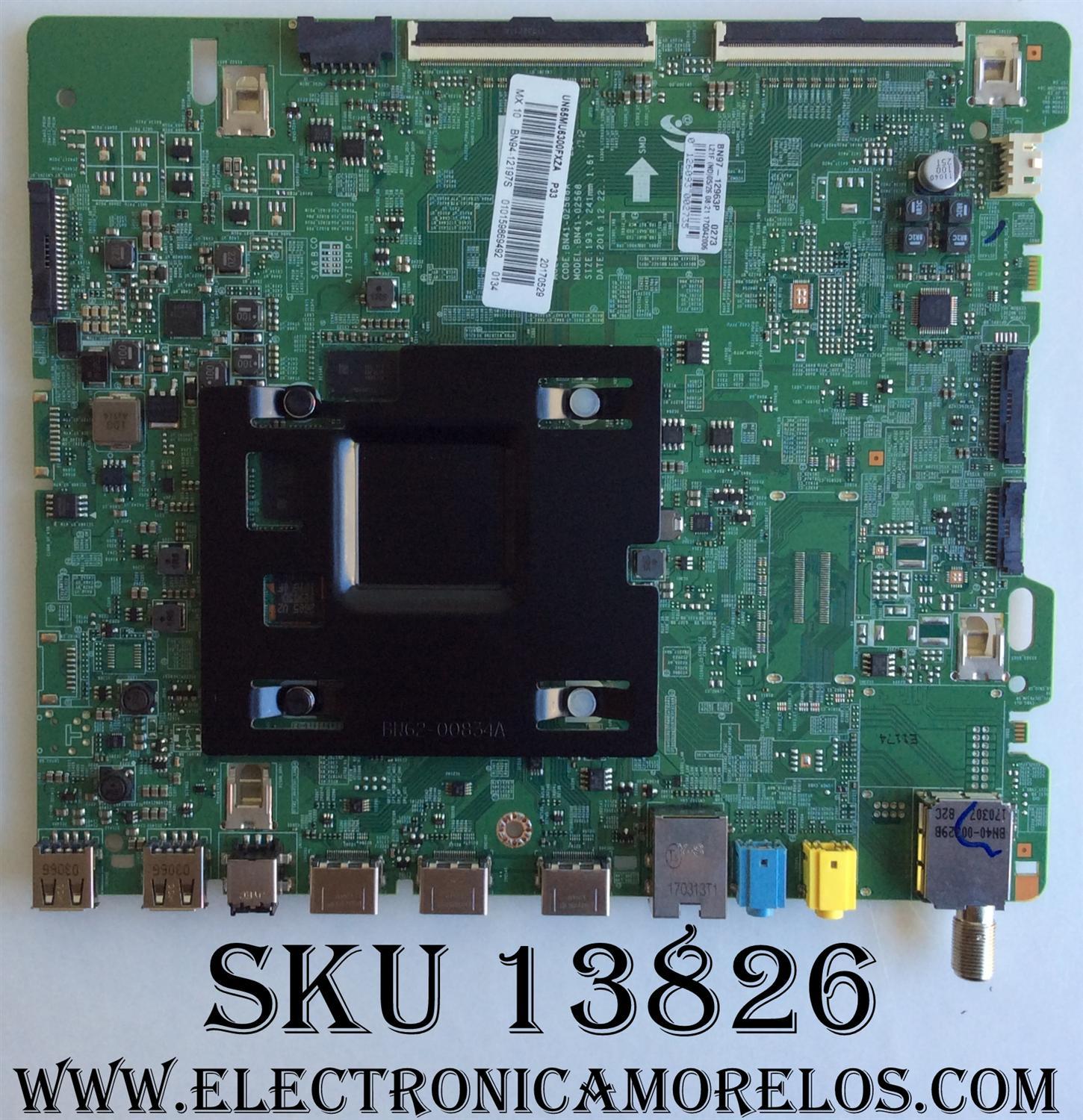 MAIN / SAMSUNG BN94-12197S / BN41-02568A / BN97-12963P / PARTE SUSTITUTA BN94-12440S / PANEL CY-GK065HGNV4H / MODELOS UN65MU6300FXZA DB03 / UN65MU6300FXZA DB06