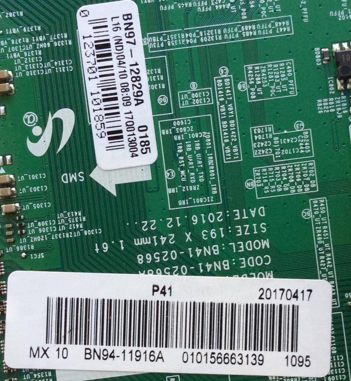 MAIN PARA TV SAMSUNG / NUMERO DE PARTE BN94-11916A / BN41-02568A / BN97-12829A / BN9411916A / PANEL CY-VK065HGLV3H / MODELO UN65MU7500 / UN65MU7500FXZA FA01 - Imagen 2