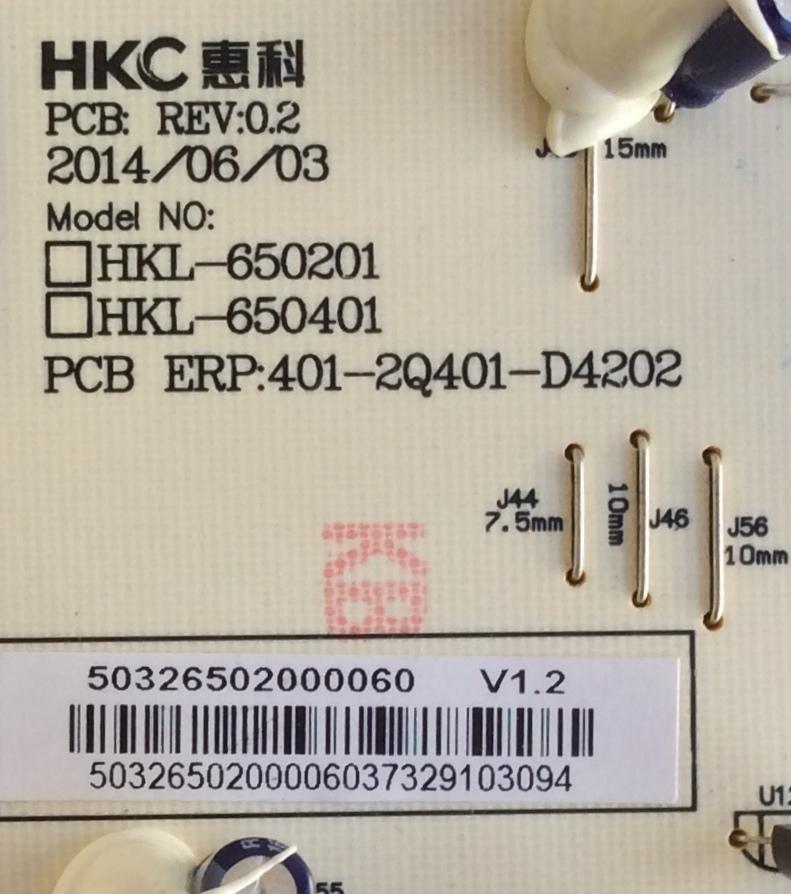 FUENTE DE PODER  HITACHI 50326502000060 V1.2 / 50326502000060 / 401-2Q401-D4202 / HKL-650201 / HKL-650401 / CQC13134100687 / MODELOS 65K3 / LE65K6R9 / SLED6516 - Imagen 2