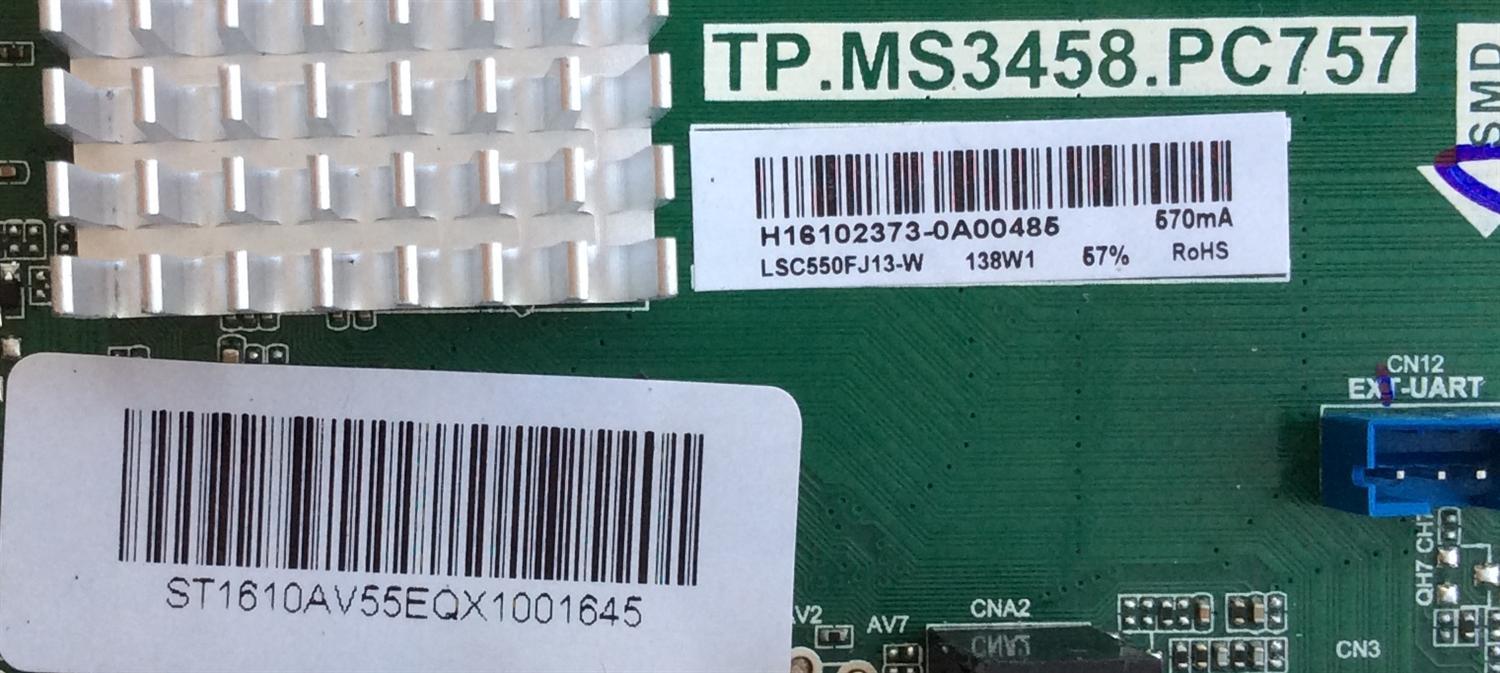 MAIN / FUENTE / AVERA H16102373 / TP.MS3458.PC757 / BH-16322 / MODELO 55EQX10 / PANEL LSC550FJ13-W	 - Imagen 2