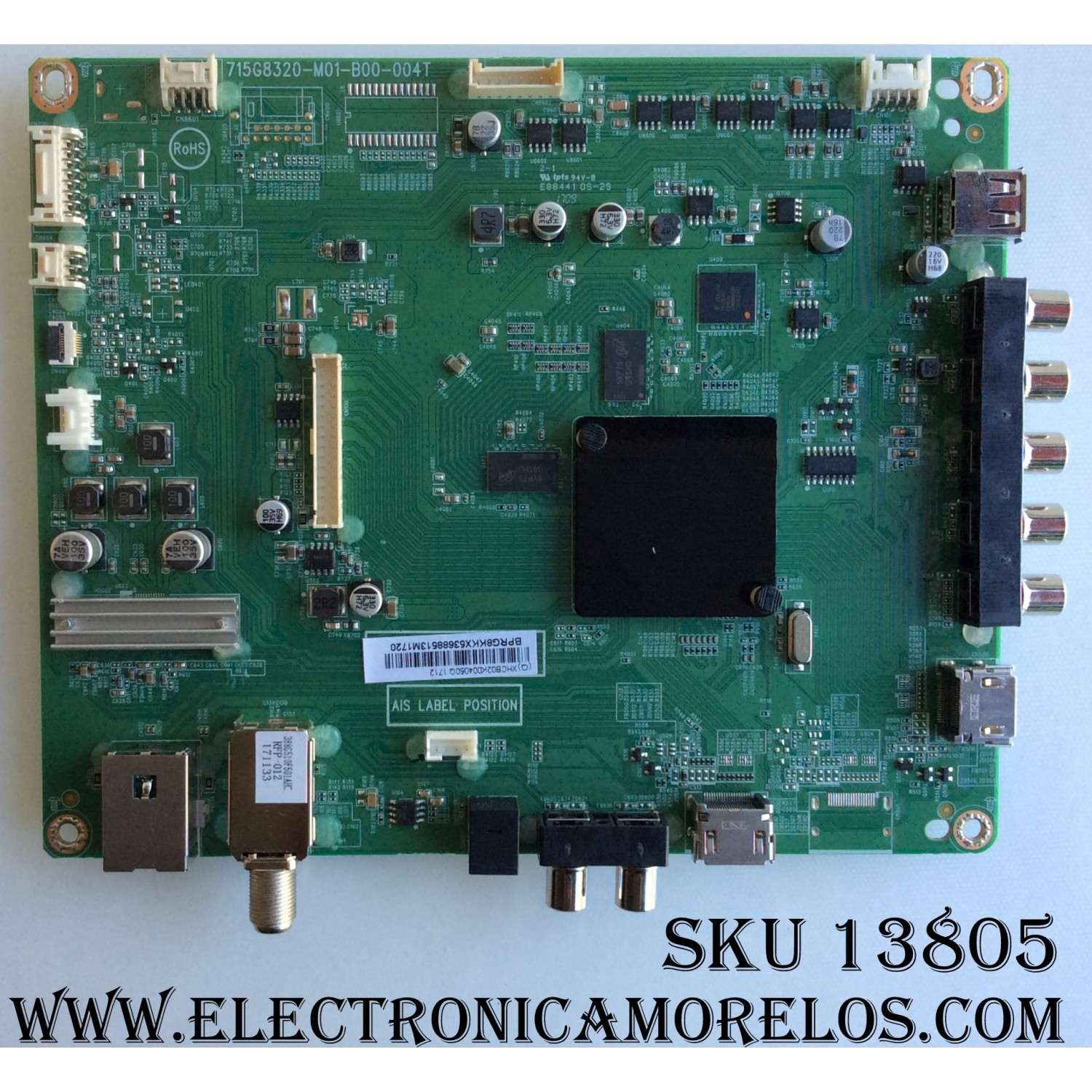MAIN PARA TV VIZIO / NUMERO DE PARTE 756TXHCB02K0040 / XHCB02K004 / 715G8320-M01-B00-004T / 756TXHCB02K0040 / (Q)XHCB02K004050Q / (Q)XHCB02K004030Q / PANEL TPT400LA-HN02.S REV:S801U / MODELO D40F-E1 LTTEVVAT