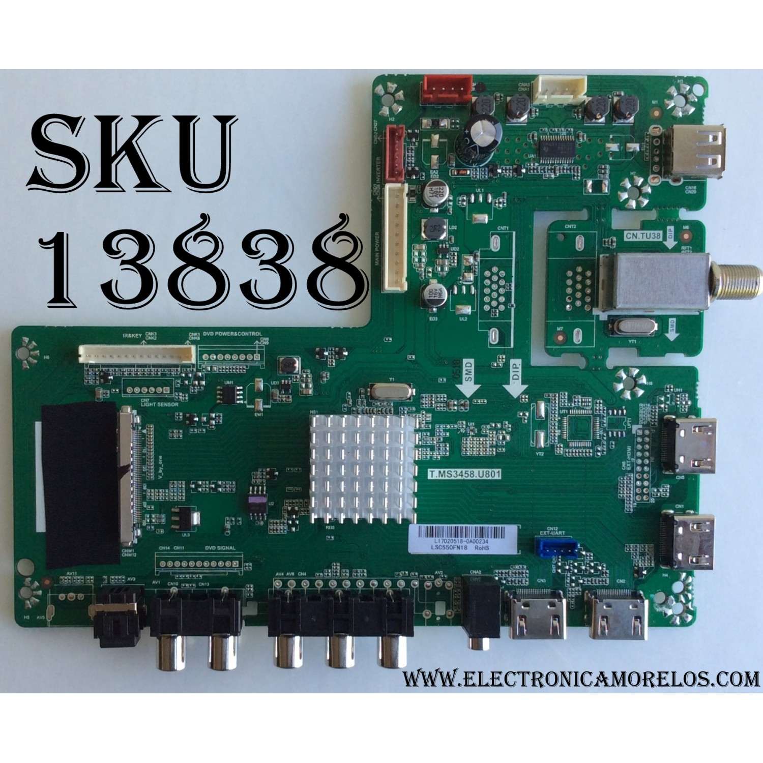 MAIN / L17020518 / TP.MS3458.U801 / AE0010756 / PANEL LSC550FN18