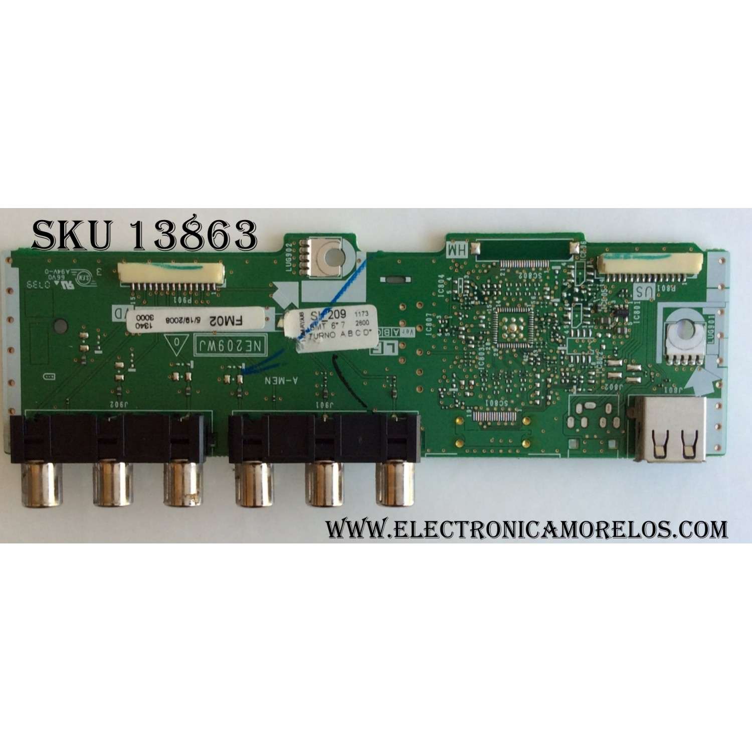 TARJETA DE A/V / SHARP NE209WJFM02 / NE209WJ / FM02 / KE209 / MODELOS LC-46LE810UN / LC-46SB54	