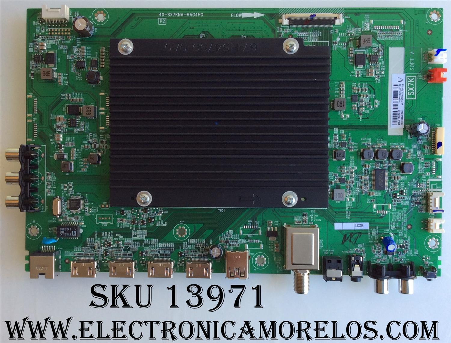 MAIN / TCL T8-65US5VQ-MA1 / 40-SX7KNA-MAG4HG / V8-SX70001-LF1V407 / MODELO 65US5800NU0W