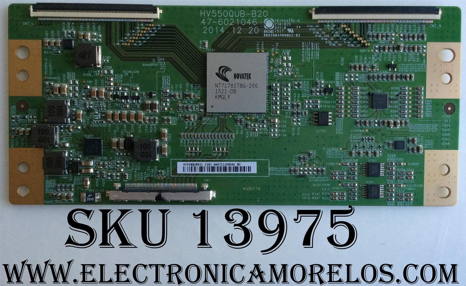 T-CON / RCA HV550QUBB21 / HV550QUB-B20 / 47-6021046 / MODELO RTU5540	