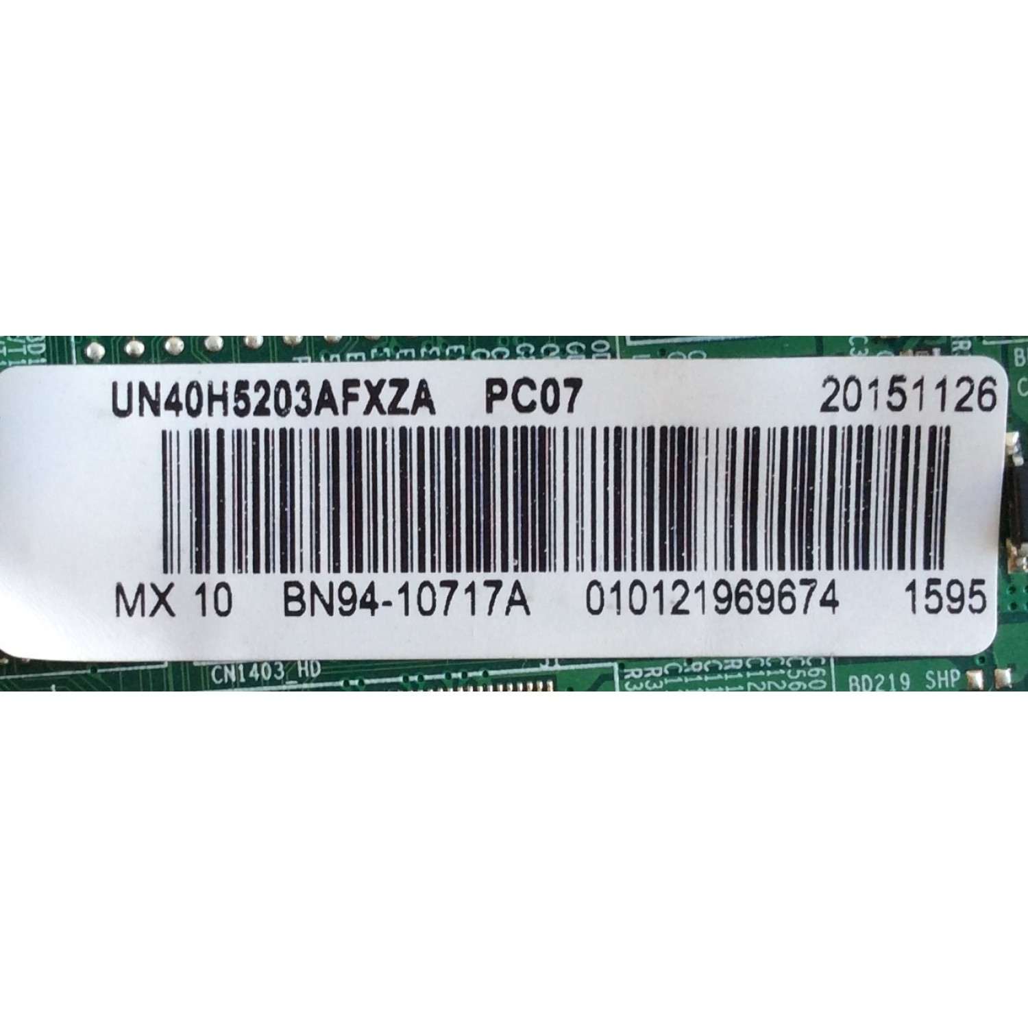 MAIN PARA TV SAMSUNG / NUMERO DE PARTE BN94-10717A / BN41-02245A / BN97-10543A / PARTE SUSTITUTA BN94-07741B / PANEL´S CY-DF400BGLR9V / CY-DF400BGLV1H / MODELOS UN40H520 / UN40H5203AFXZC / UN40H5203AFXZA VF15 / UN40H5201AFXZA VD10 / UN40H5203AFXZA TD01 - Imagen 2