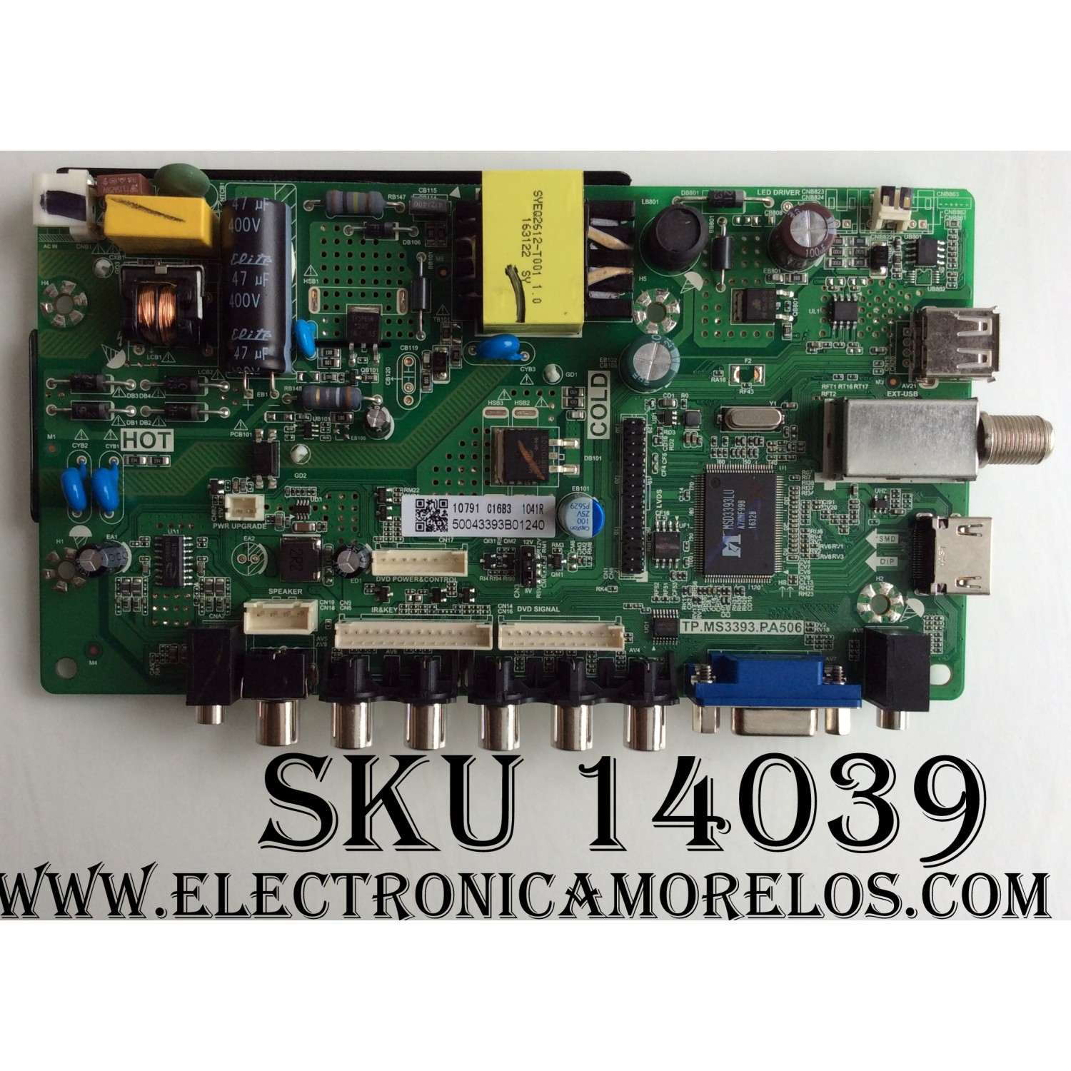 MAIN / FUENTE / (COMBO) SCEPTRE 50043393B01240 / TP.MS3393.PA506 / 10791 C16B3 1041R / 102161001717 / MODELO E24 NEQV93JS	