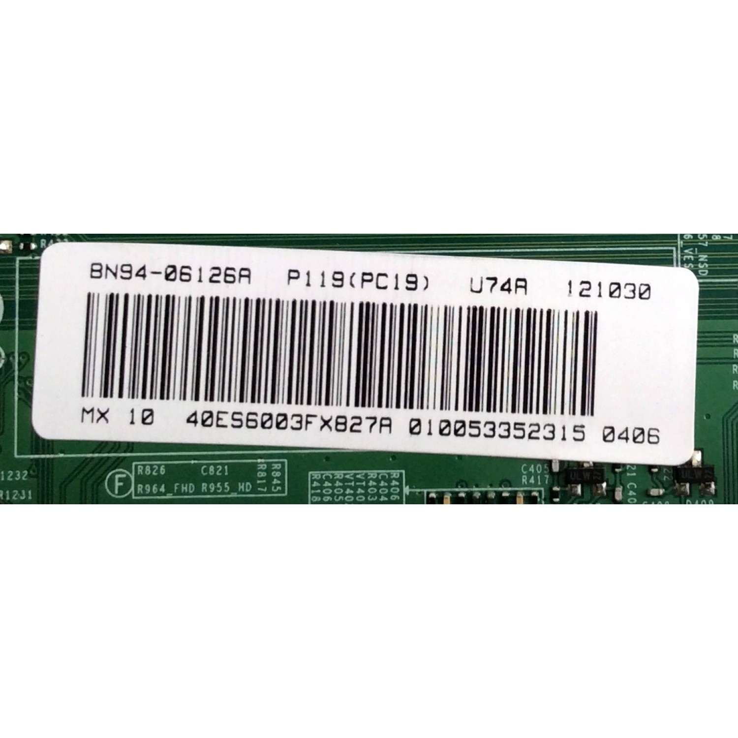 MAIN / SAMSUNG BN94-06126A / BN97-06977A / BN41-01778A / MODELO UN40ES6003FXZA TS01 / PANEL LTJ400HF08-V	 - Imagen 2
