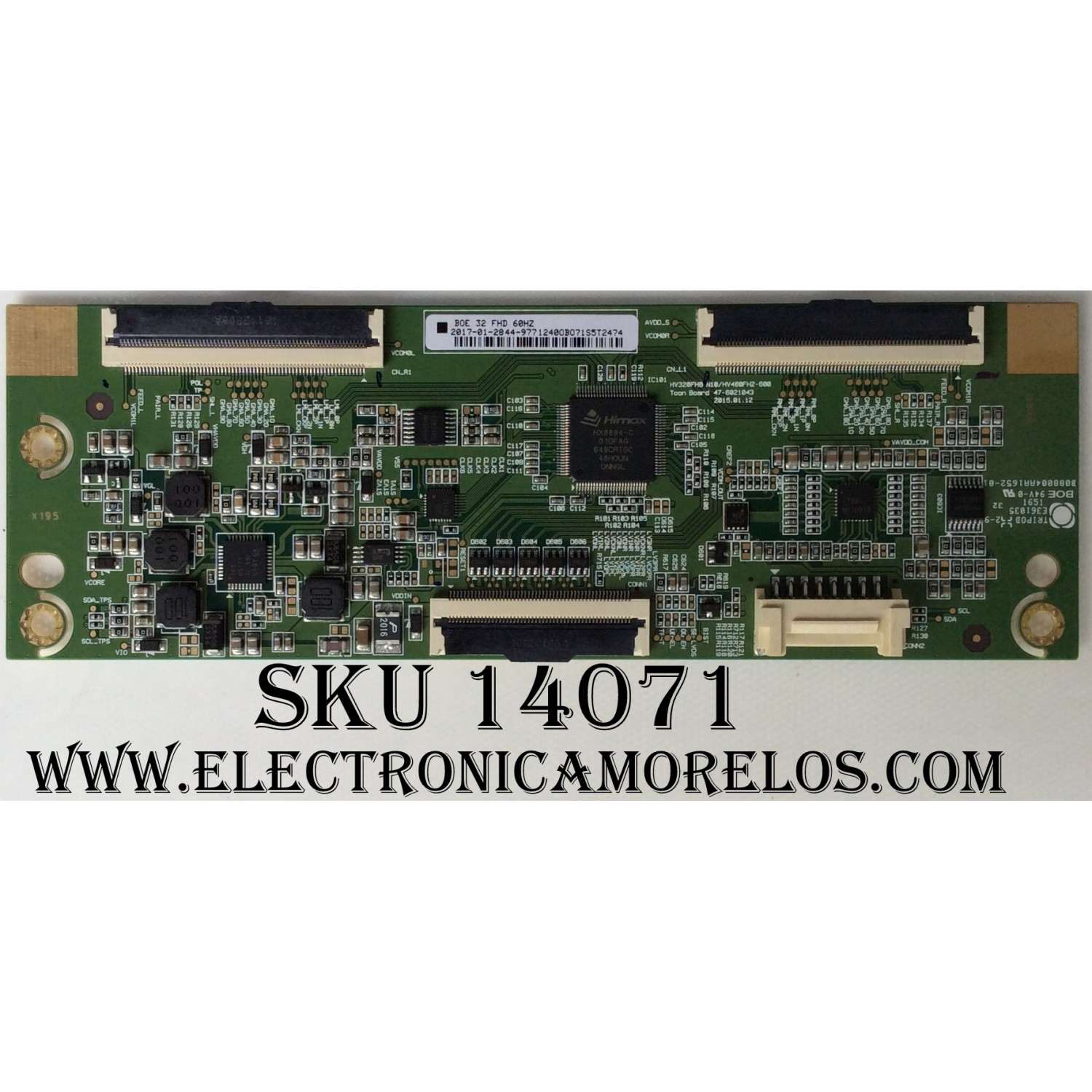T-CON / VIZIO 44-9771240 / 44-9771240 / HV320FHB N10 / HV480FH2-600 / 47-6021043 / MODELO D43-D2 