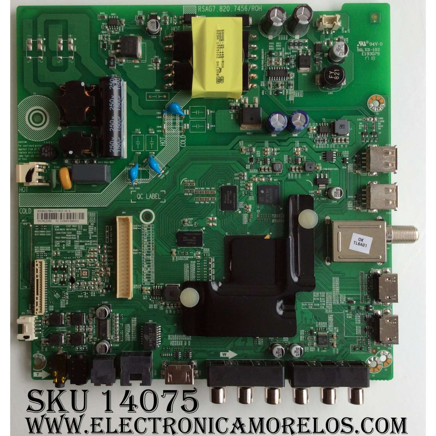 MAIN / FUENTE / (COMBO) SHARP 217410 / HV43N2178FW / TP175LE058 / RSAG7.820.7456/ROH / 210693/EH0313 / PANEL JHD426N2F21-K1QL/S0/GM/ROH / MODELO LC-43P5000U