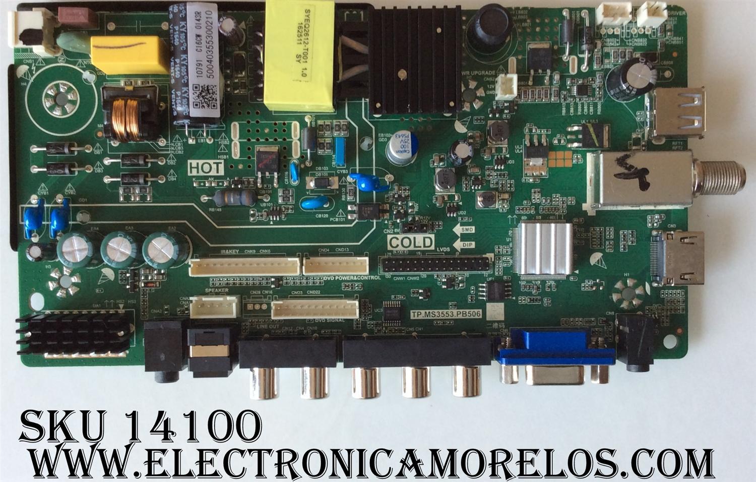 MAIN / FUENTE / (COMBO) ELEMENT 50040355300210 / TP.MS3553.PB506 / 102161200369 / MODELO E24