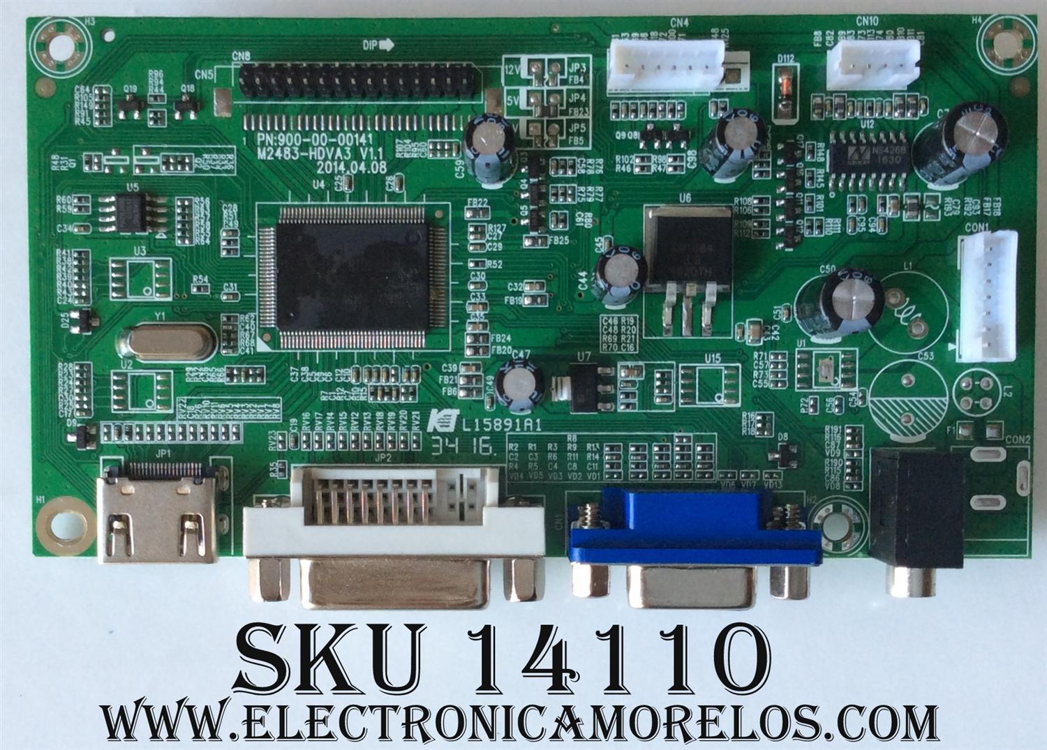 MAIN / SCEPTRE 900-00-00141 / M2483-HDVA3 V1.1 / L15891A1 / MODELO E22 E225W-19208A	