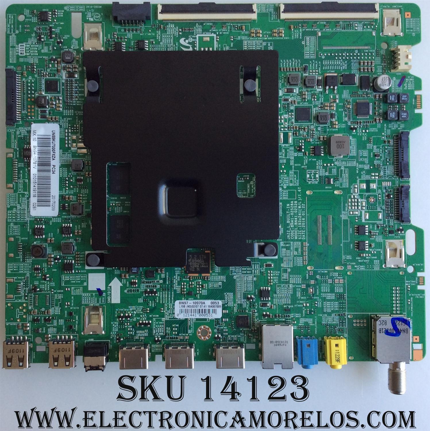 MAIN PARA TV SAMSUNG / NUMERO DE PARTE BN94-10781V / BN41-02528A / BN97-10970A / BN9410781V / PANEL CY-KK055HGLVAH / MODELOS UN55MU7000 / UN55KU7000 / UN55MU7000FXZA FA01 / UN55KU7000FXZA FB03