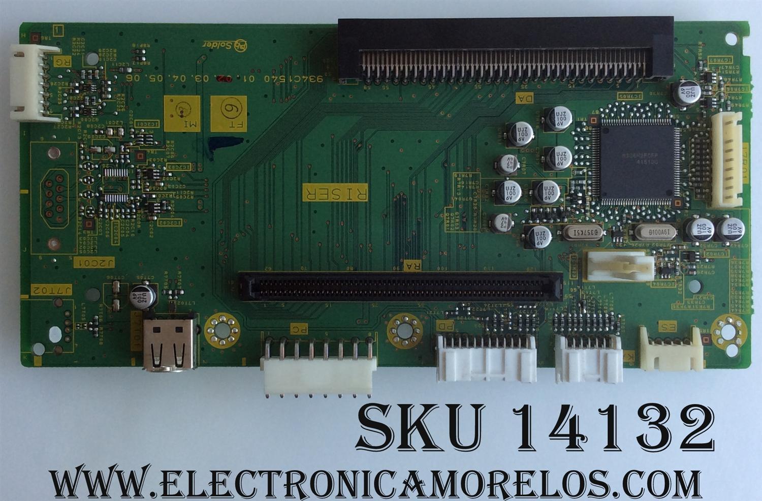 TARJETA MAIN DIGITAL / MITSUBISHI 934C154002 / 211A75201 / MODELO WD-52627 / WD-52628 / WD-62627 / WD-62628 / WD-73727