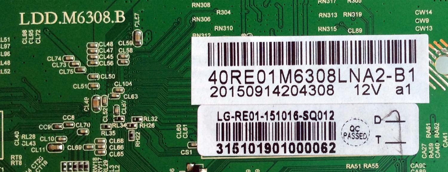 MAIN / FUENTE / (COMBO) / RCA 40RE01M6308LNA2-B1 / LDD.M6308.B / LG-RE01-150831-SQ110 / MODELO SLD40A45RQ	 - Imagen 2