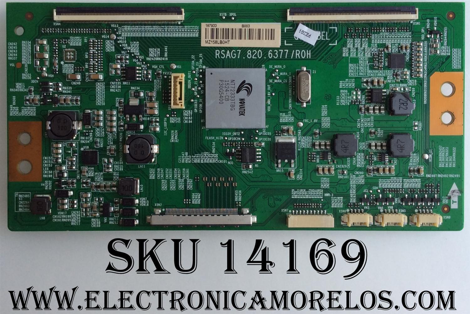T-CON / HISENSE 187933 / RSAG7.8220.6377/ROH / MODELO 55H9B2	
