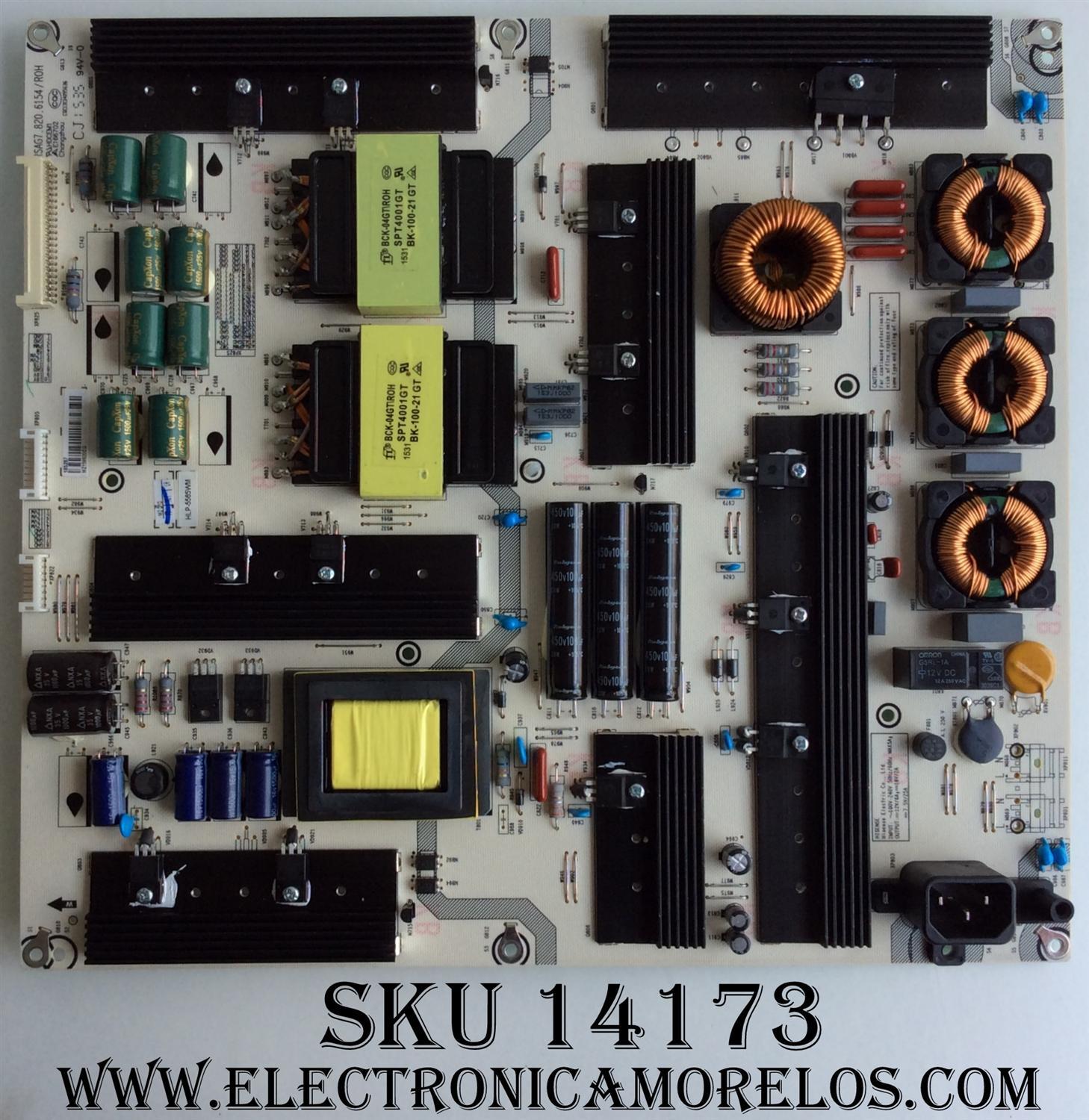 FUENTE DE PODER / HISENSE 185287 / RSAG7.820.6154/R0H / HLP-5565WM / MODELO 55H9B2	
