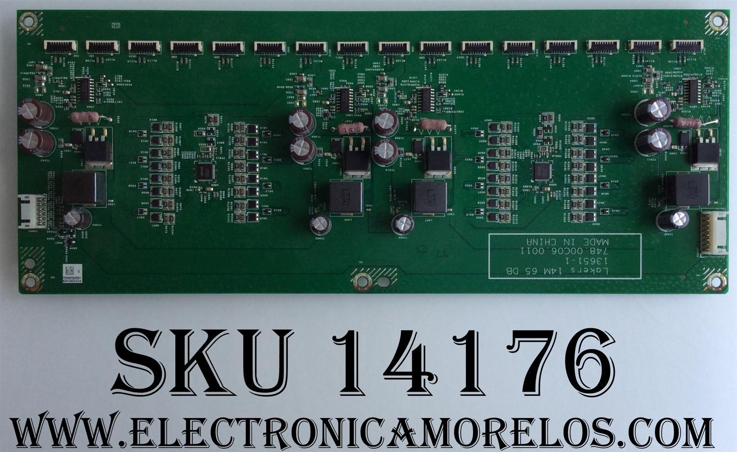 LED DRIVER / VIZIO 755.00C02.0001 / 75500C020001 / 13651-1 / 748.00C06.001 / MODELO M652I-B2 LWJARHAQ	