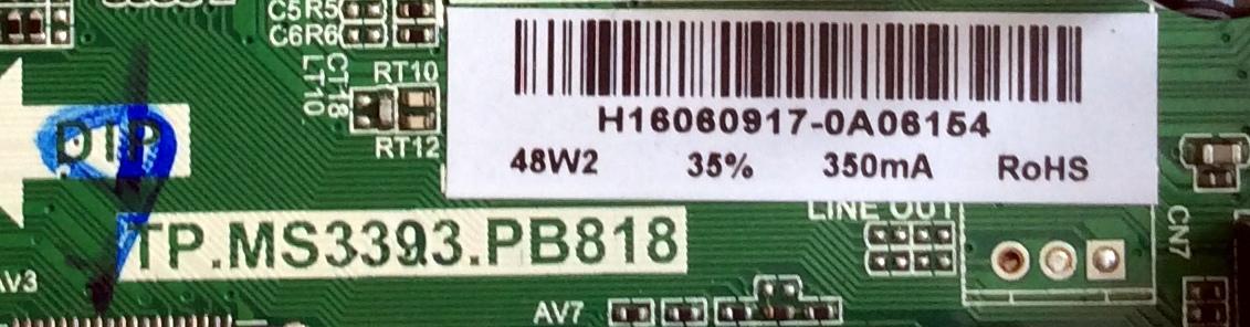 MAIN / FUENTE / (COMBO) ELEMENT 34016251 / TP.MS3393.PB818 / H16060917 / MODELO ELEFW328 G6B4M - Imagen 2