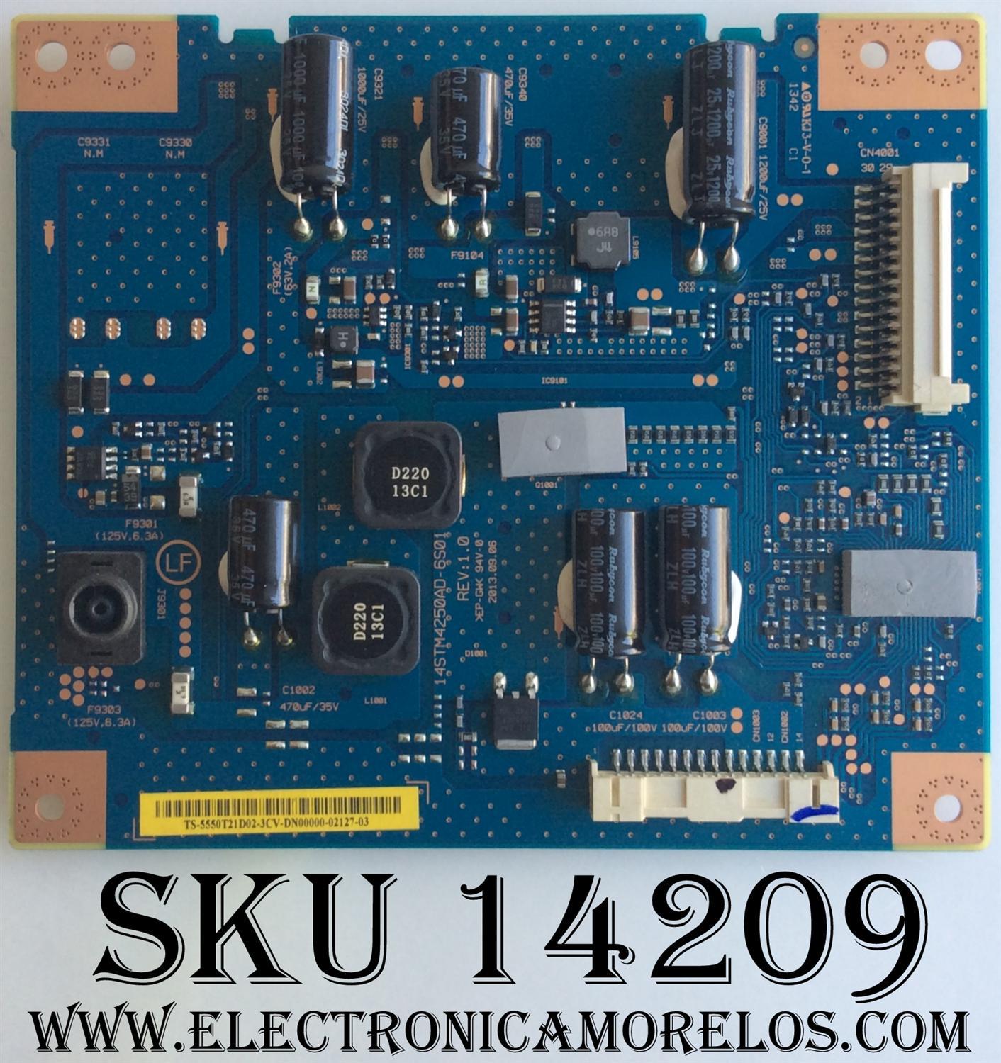 LED DRIVER 55.50T21.D02 / 14STM4250AD-6S01 / 5550T21D02 / PANEL´S T500HVF04.3 / T500HVN04.0 / MODELOS KDL-50W700B / KDL-50W800B