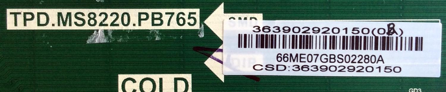 MAIN / FUENTE / (COMBO) / VIZIO 3639-0292-0150 / A16110605 / TPD.MS8220.PB765 / 363902920150 / MODELO D39HN-E0 LAUAVLCS	 - Imagen 2