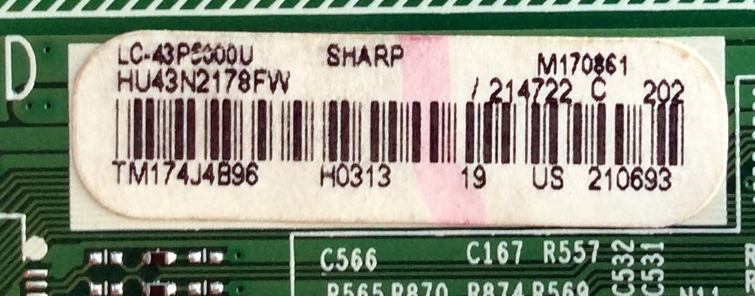 MAIN / FUENTE (COMBO) / HISENSE 214722 / RSAG7.820.7456/ROH / HU43N2178FW / TM174J4B96 / PANEL JHD426N2F21-K1QL\S0\GM\ROH / 217325 / MODELO LC-43P5000U - Imagen 2