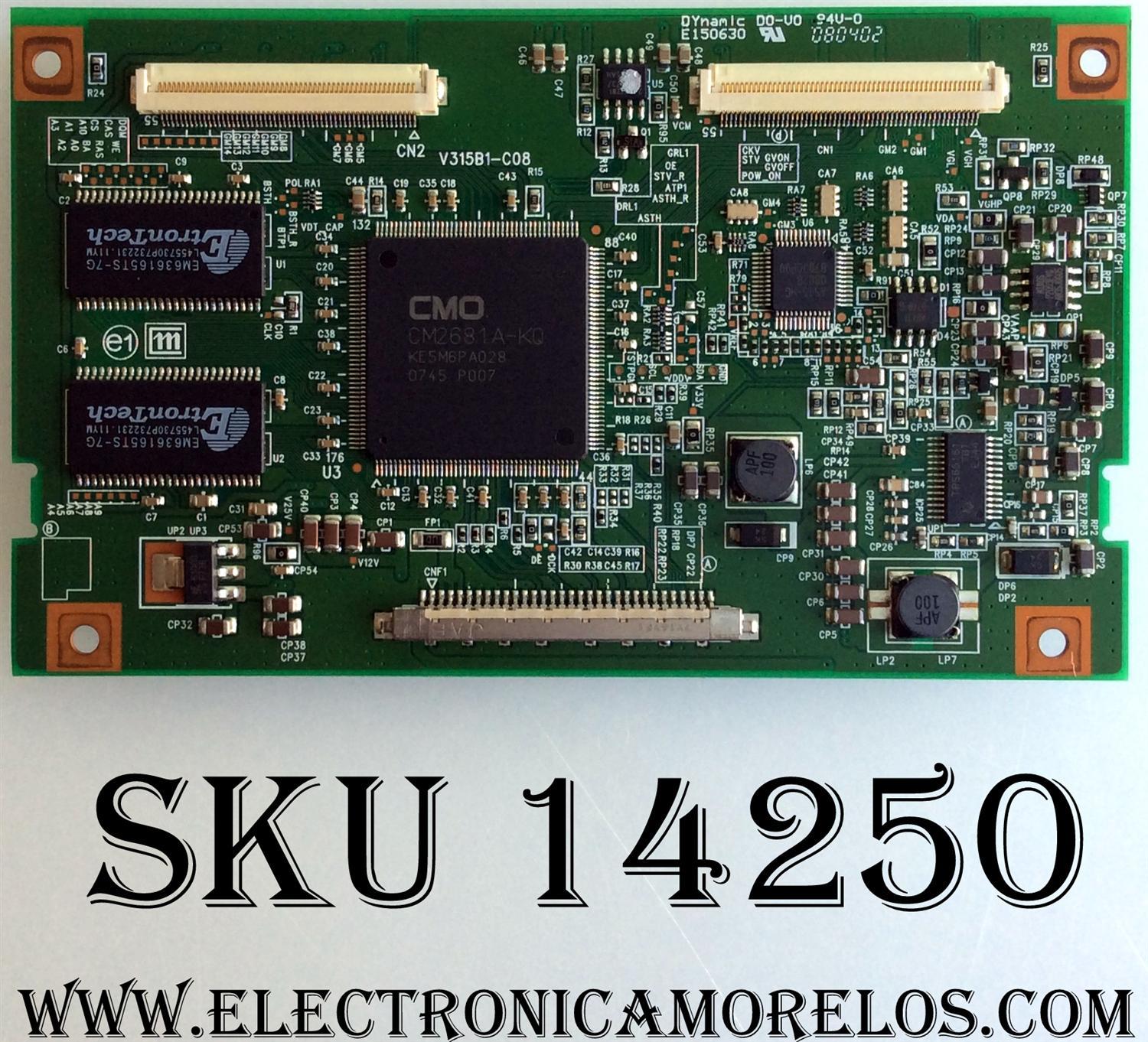 T-CON / ELEMENT 35-D023742 / V315B1-C08 / MODELO 32"	