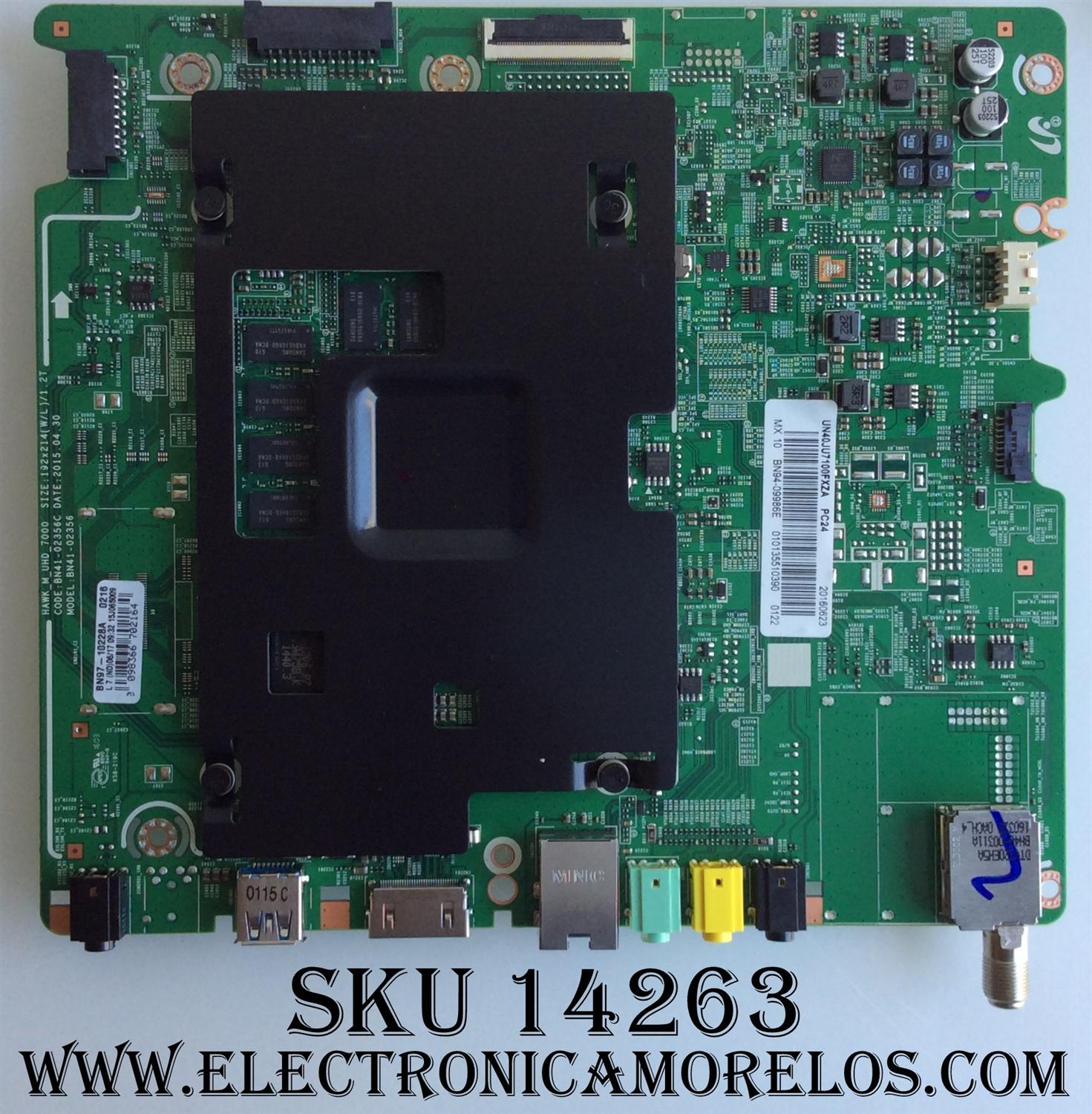 MAIN / SAMSUNG BN94-09986E / BN41-02356C / BN97-10228A / MODELO UN40JU7100FXZA	