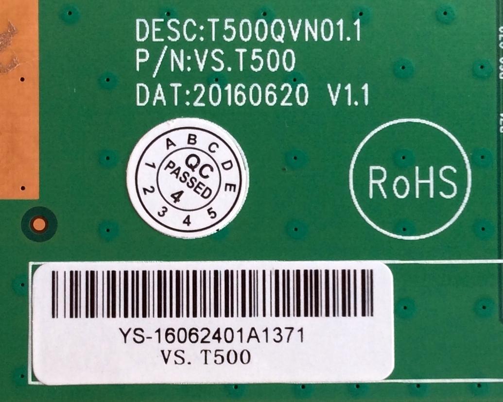 T-CON / HITACHI YS-16062401A1371 / T500QVN01.1 / VS.T500 / MODELO LE65K6R6	 - Imagen 2