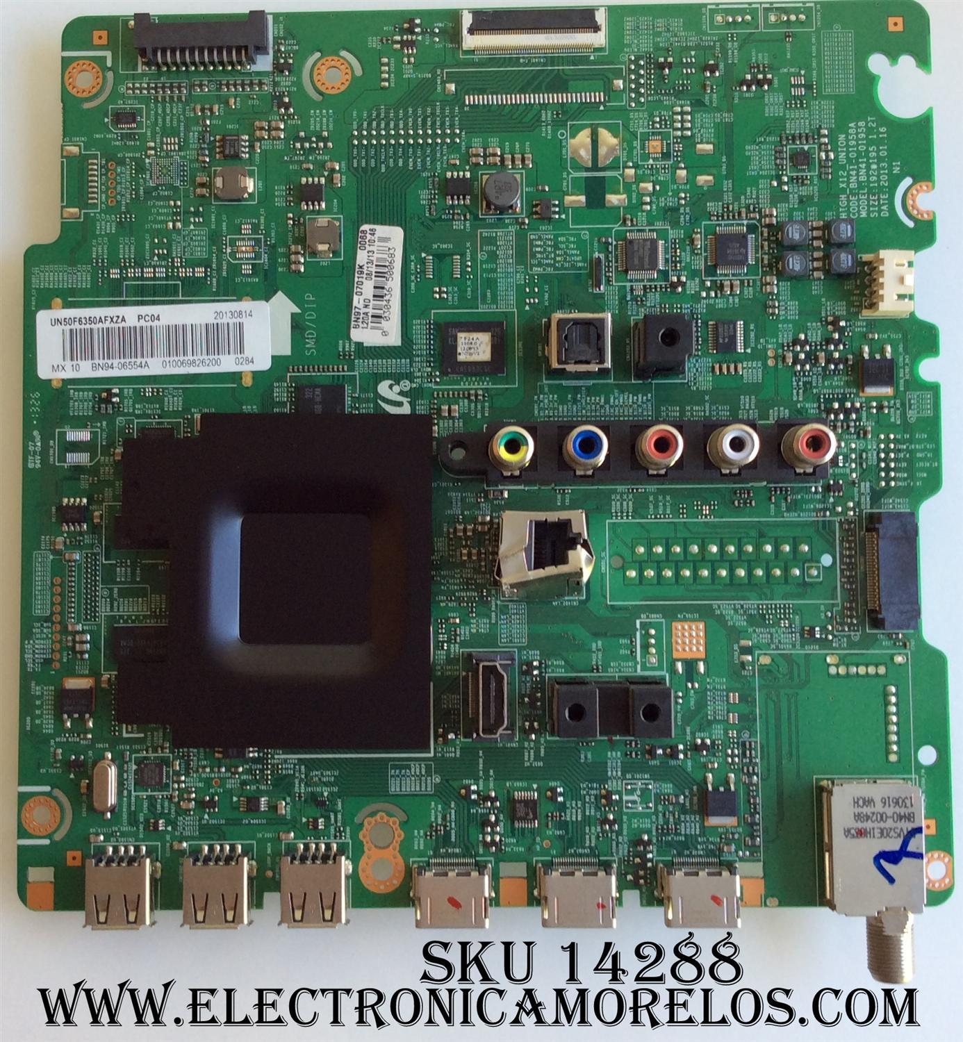 MAIN / SAMSUNG BN94-06554A / BN97-07019K / BN41-01958A / MODELO UN50F6350AFXZA NH02	