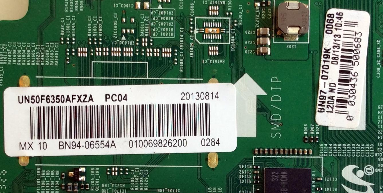 MAIN / SAMSUNG BN94-06554A / BN97-07019K / BN41-01958A / MODELO UN50F6350AFXZA NH02	 - Imagen 2