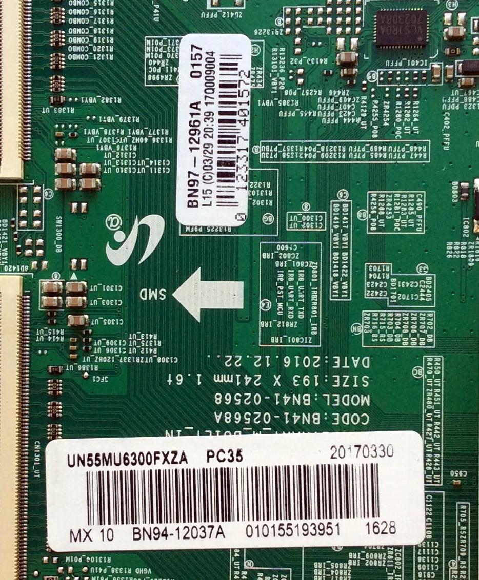 MAIN / SAMSUNG BN94-12037A / BN97-12961A / BN41-02568A / MODELO UN55MU6300FXZA / PANEL UN55MU6300FXZA	 - Imagen 2