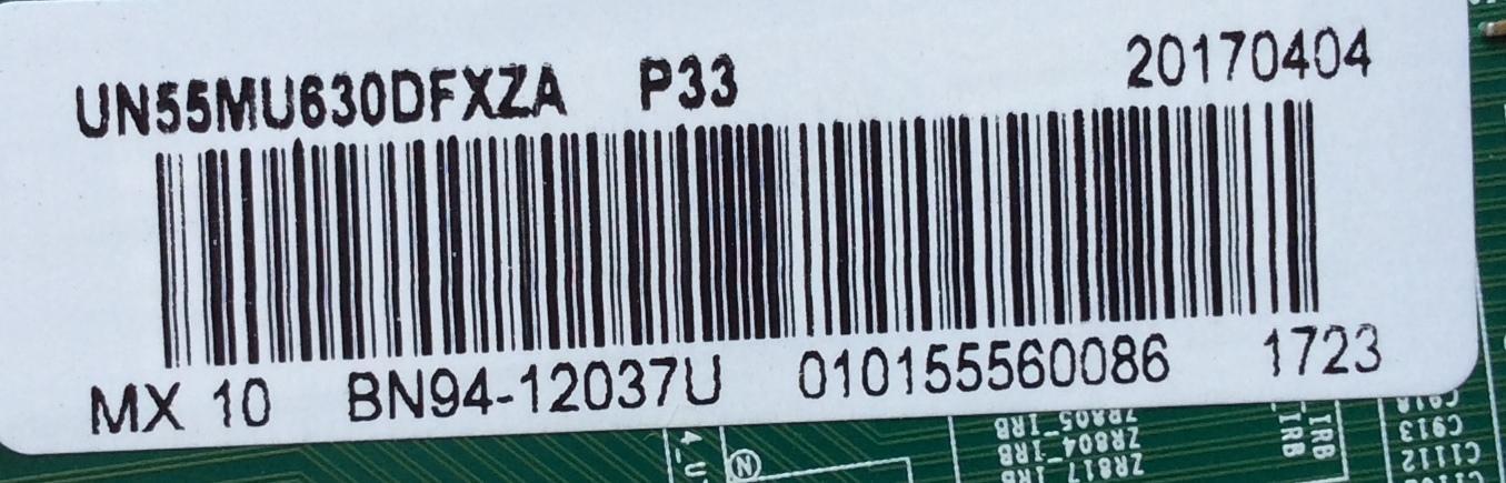 MAIN ORIGINAL PARA TV SAMSUNG / NUMERO DE PARTE BN94-12037U / BN41-02568A / BN97-12961A / BN9412037U / PANEL CY-GK055HGLV5H / DISPLAY LSF550FN08-L15 / BN96-39045A / MODELO UN55MU630DFXZA FA01	 - Imagen 2