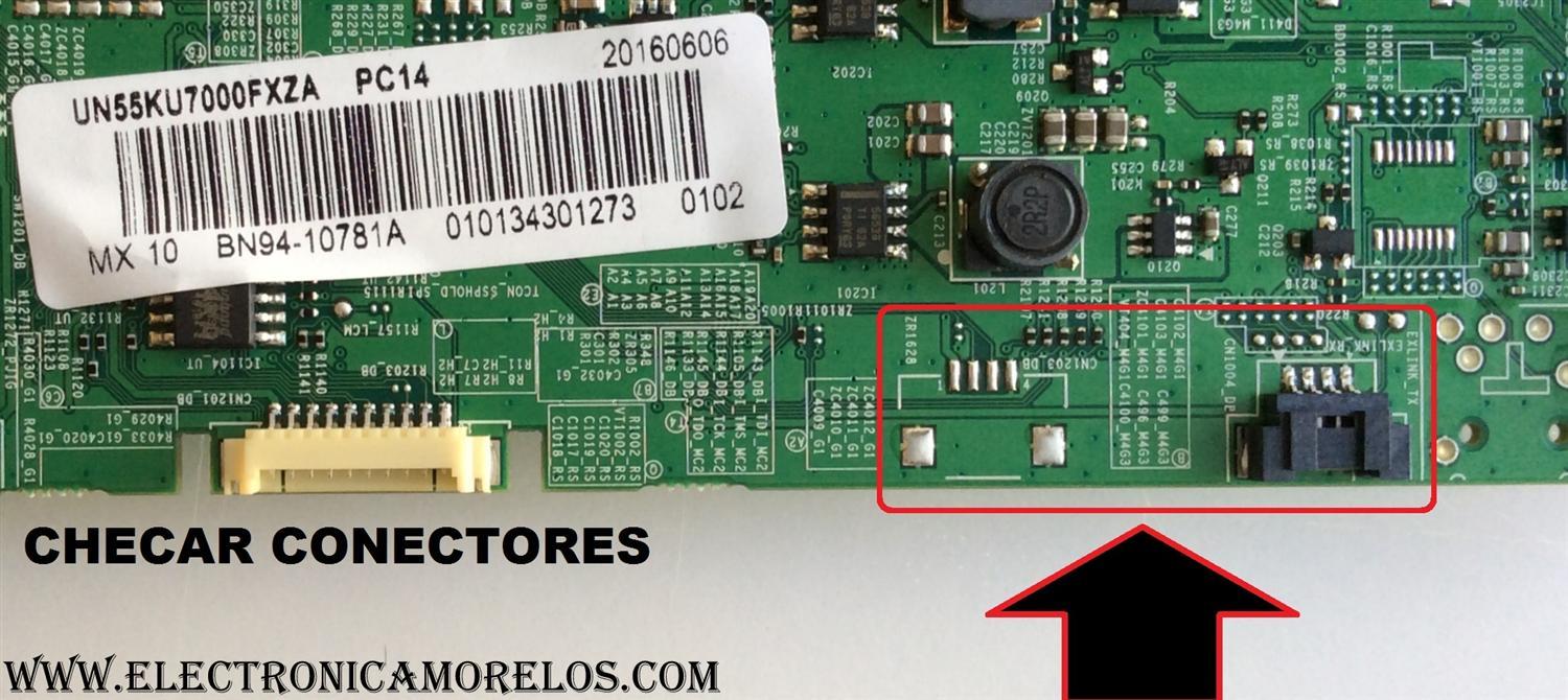 MAIN PARA TV SAMSUNG / NUMERO DE PARTE BN94-10781A / BN41-02528A / BN97-10970A / BN9410781A / PANEL CY-GK055HGEV2V / MODELO UN55KU7000 / UN55KU7000FXZA FA01 - Imagen 2