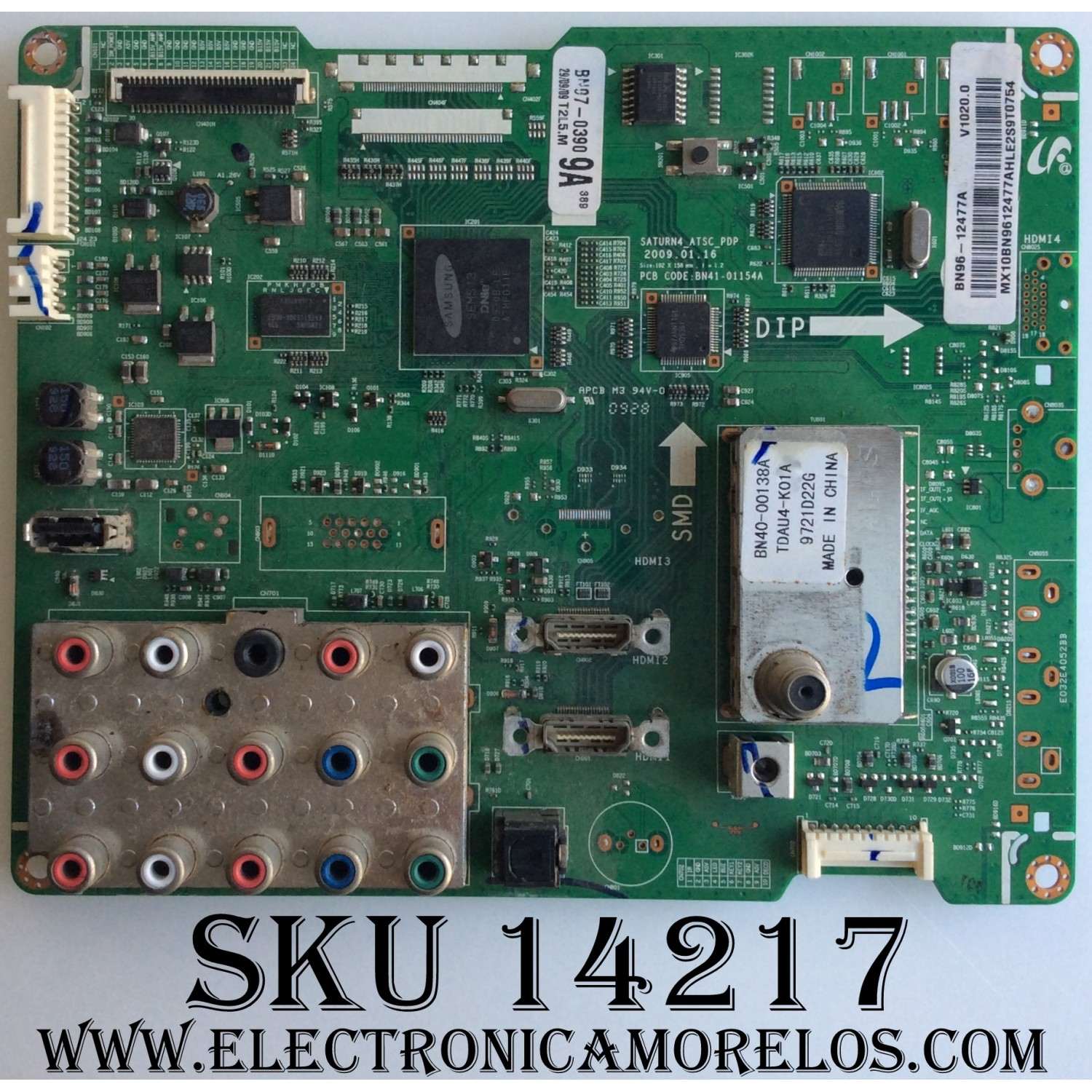 MAIN / SAMSUNG BN96-12477A / BN97-03909A / BN41-01154A / SUSTITUTAS BN94-02802A / BN94-02802C / BN96-12513A / PANEL S50HW-YB04 / MODELO PN50B430P2DXZA	