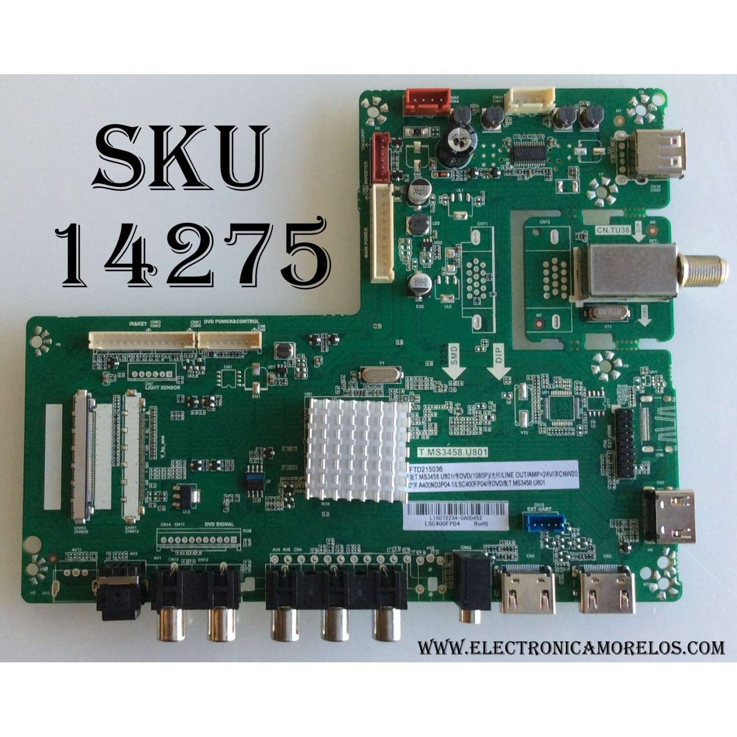 MAIN / BAUHN L15072234 / T.MS3458.U801 / MODELO B40-63UHDF / PANEL LSC400FP04	