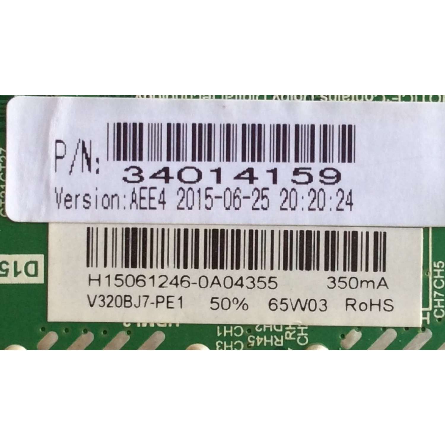 MAIN / FUENTE / (COMBO) / WESTINGHOUSE 34014159 / TP.MS3393.PB851 / H15071275 / MODELO WD32HT1360 TW-00311-B032F	 - Imagen 2