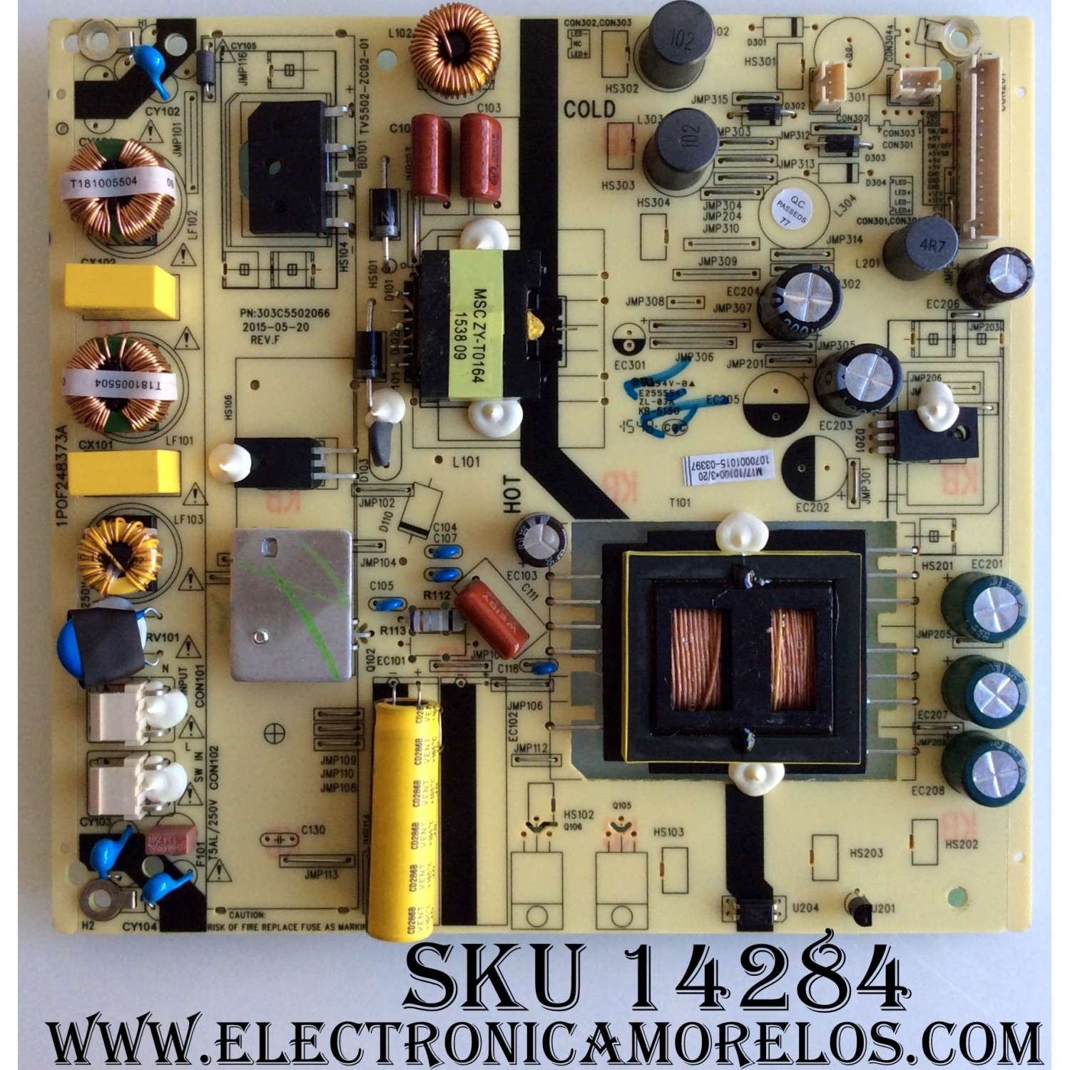 FUENTE DE PODER / JVC / HAIER 1070001015 / 1070001015-03397 / 303C5502066 / TV5502-ZC02-01 / F42A71F / LS42H510N