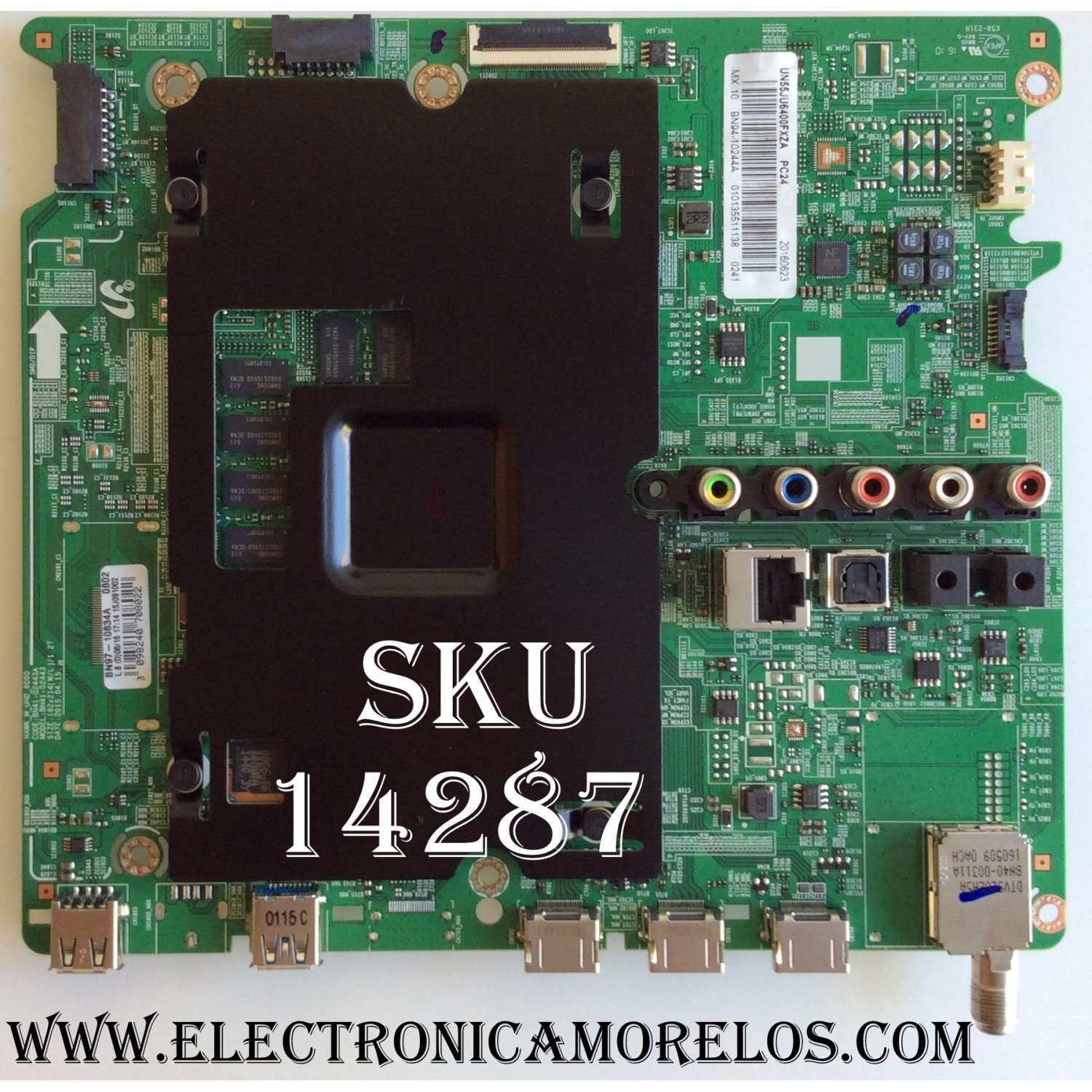 MAIN PARA TV SAMSUNG / NUMERO DE PARTE BN94-10244A / BN41-02443A / BN97-10096K / BN9410244A / PANEL CY-GJ055HGLV7H / MODELO UN55JU6400 / UN55JU6400FXZA UD03