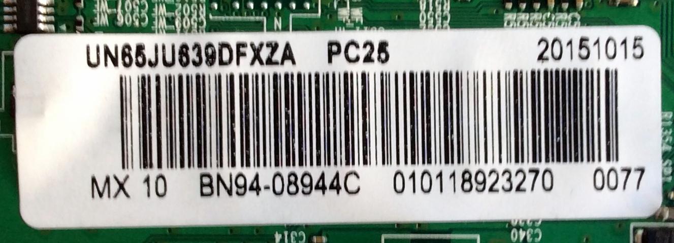 MAIN PARA TV SAMSUNG / NUMERO DE PARTE BN94-08944C / BN41-02443A / BN97-10095G / BN9408944C / PARTES SUSTITUTAS BN94-10702R / BN94-10484B / BN94-10702P / PANEL CY-GJ065FGNV2H / MODELO UN65JU639 / UN65JU639DFXZA IH03 - Imagen 2