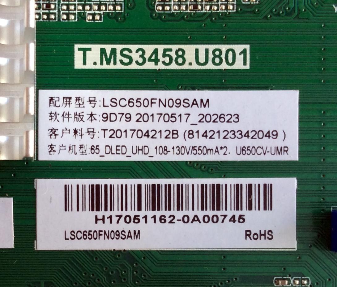 MAIN / SCEPTRE H17051162 / T.MS3458.U801 / 9D79 20170517_202623 / MODELO V65 / PANEL LSC650FN09SAN	 - Imagen 2